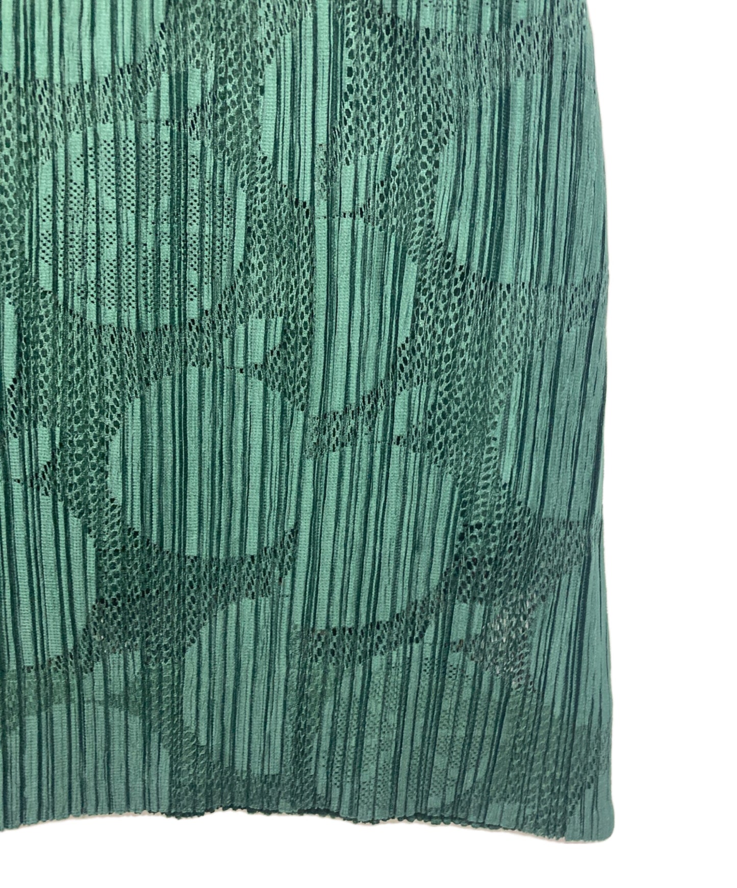 [Pre-owned] PLEATS PLEASE Fruit Pattern Lace Pleated Dress PP83-JH575