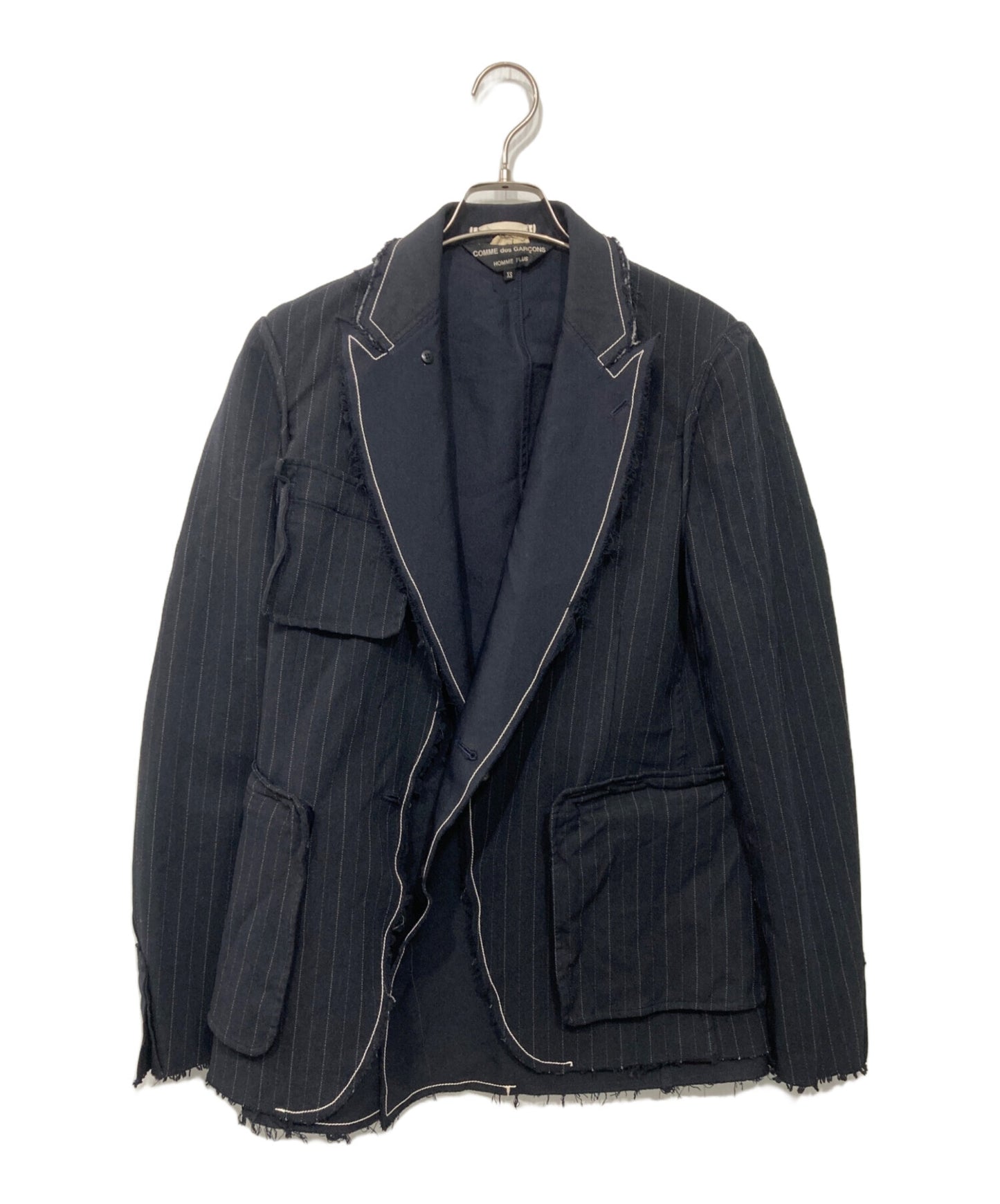 [Pre-owned] COMME des GARCONS HOMME PLUS Poly-crophillic striped layered jacket PS-J036 AD2016