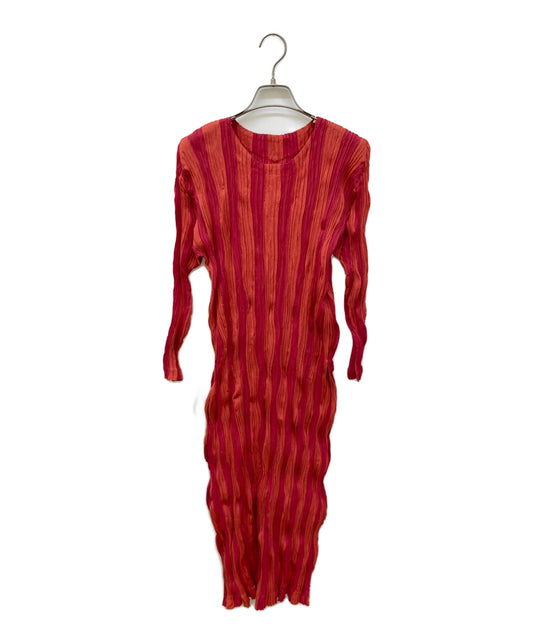 [Pre-owned] PLEATS PLEASE Bicolor Pleated Dress PP41JH984