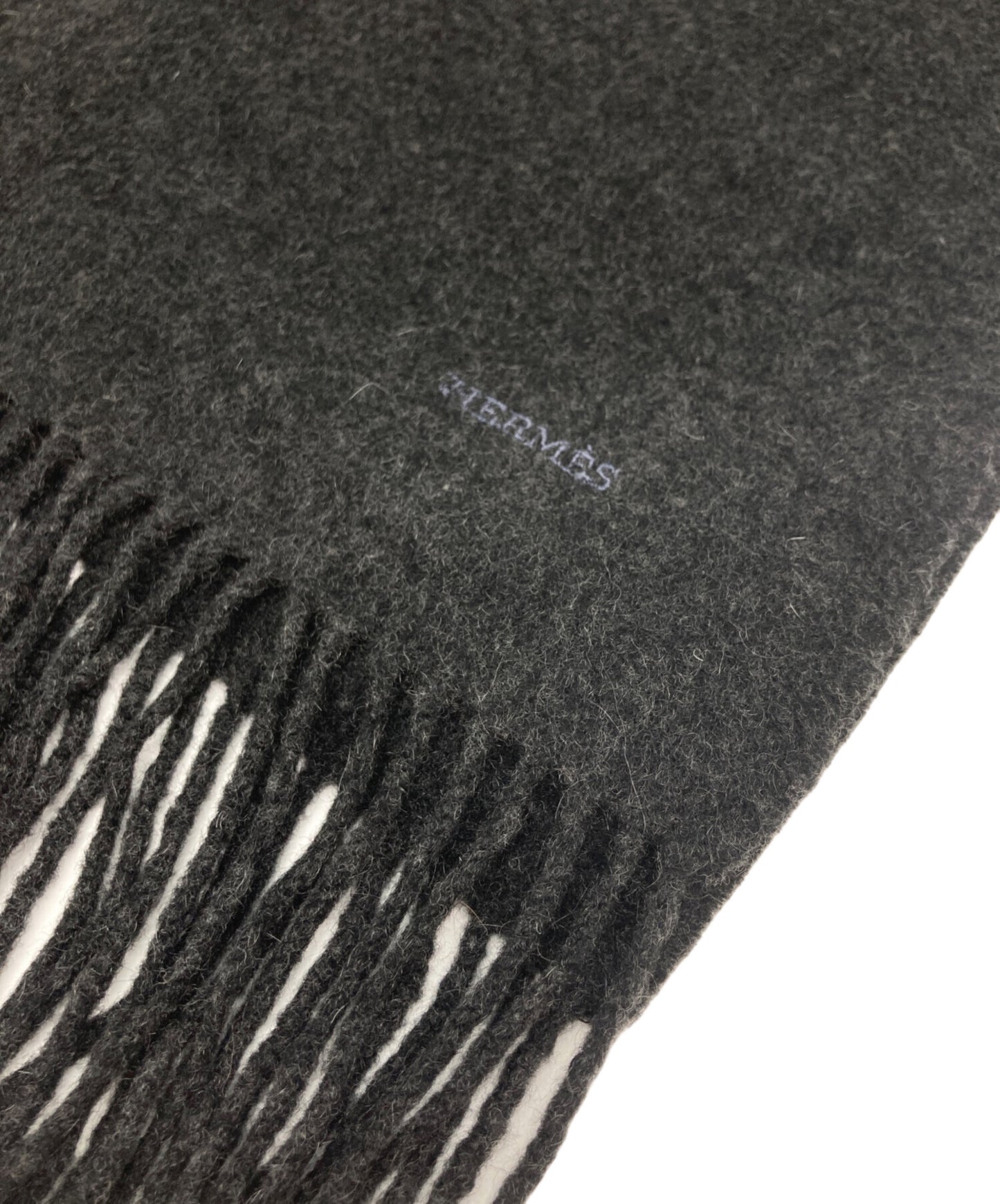 [Pre-owned] HERMES Cashmere Fringed Scarf