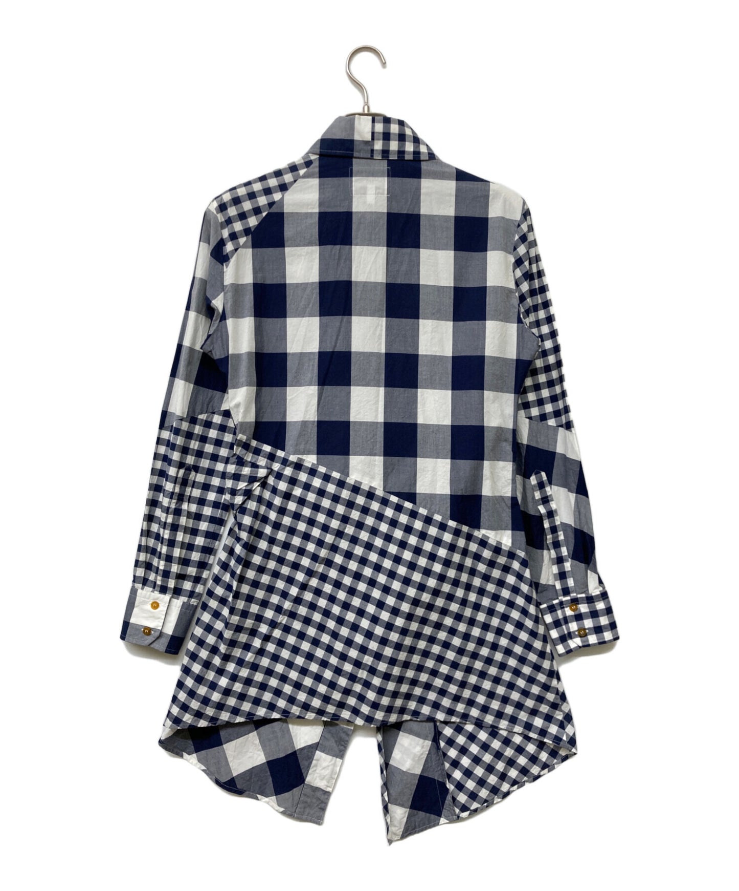 [Pre-owned] Vivienne Westwood man deformed long check shirt VW-WR-77369