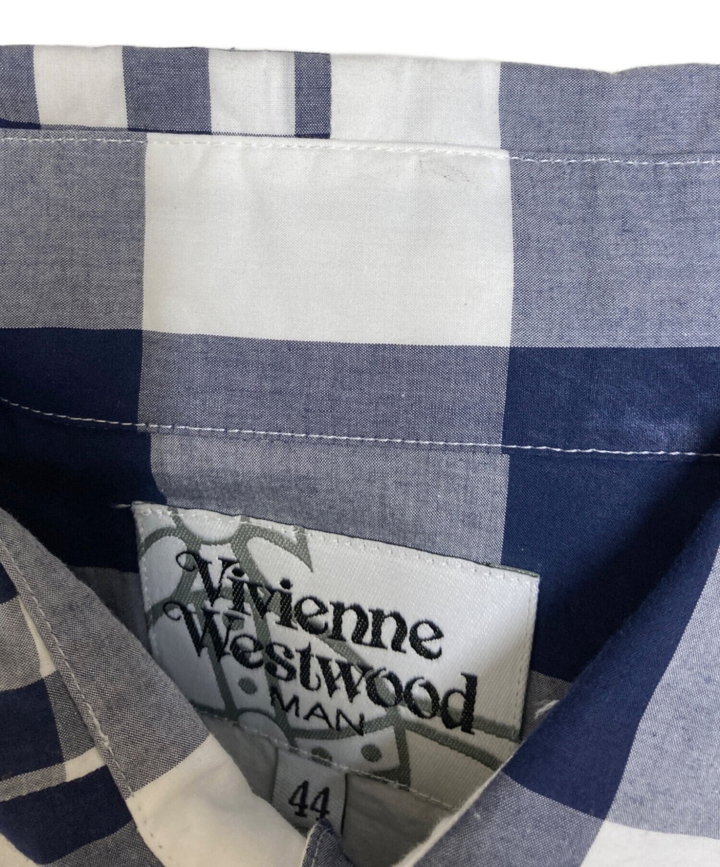 [Pre-owned] Vivienne Westwood man deformed long check shirt VW-WR-77369