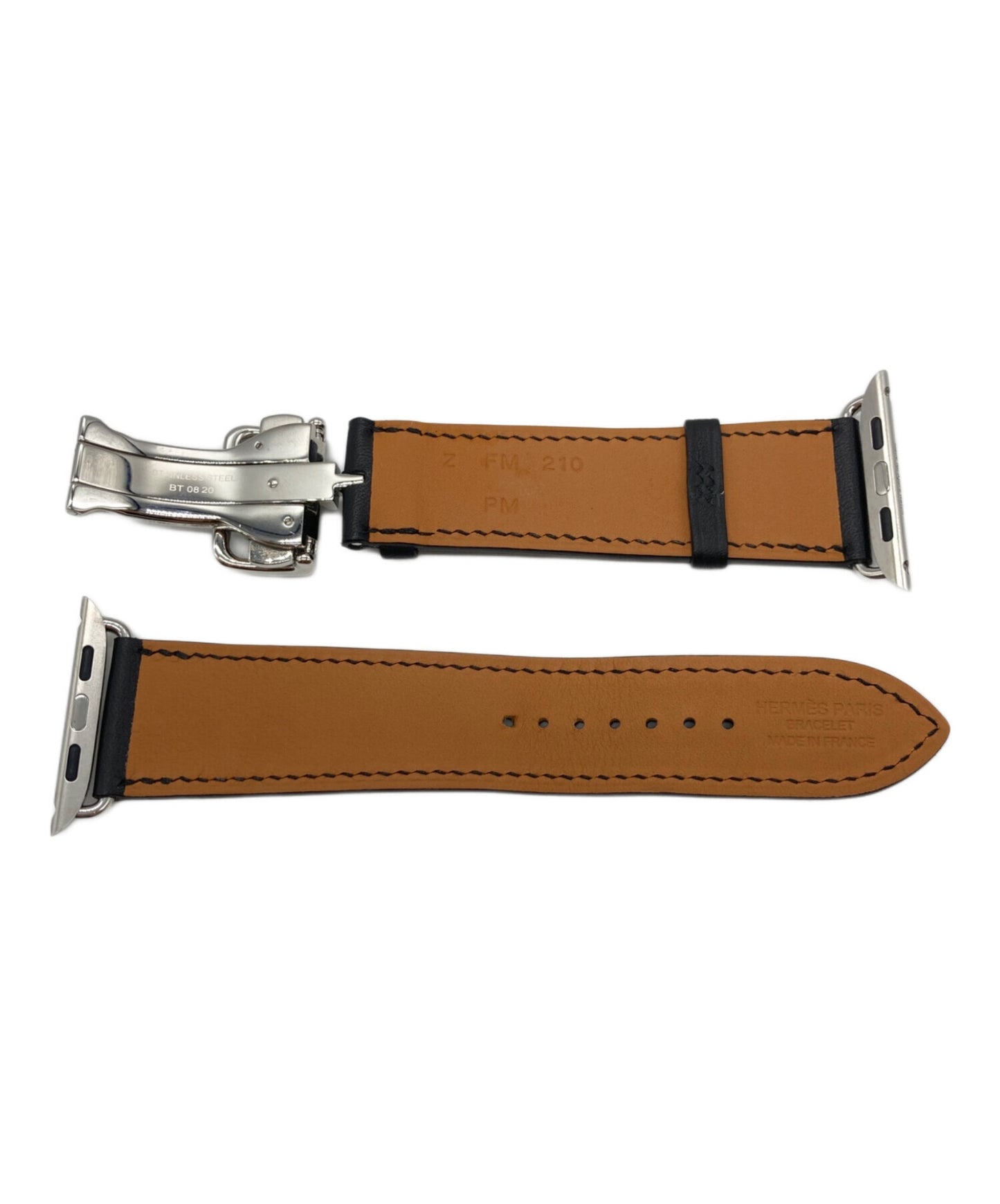 [Pre-owned] HERMES Simple Tour deployant buckle leather strap Apple watch belt