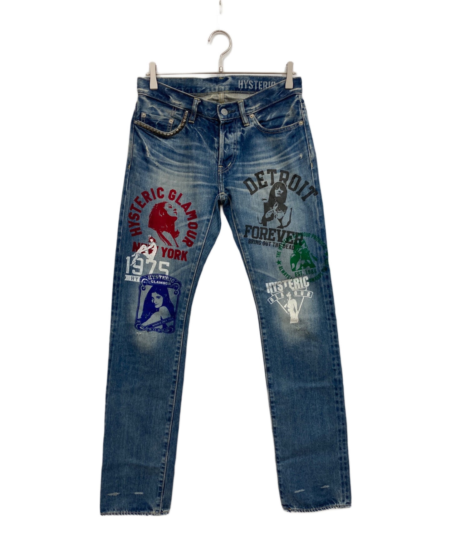 [Pre-owned] Hysteric Glamour Studded denim pants 0241AP19