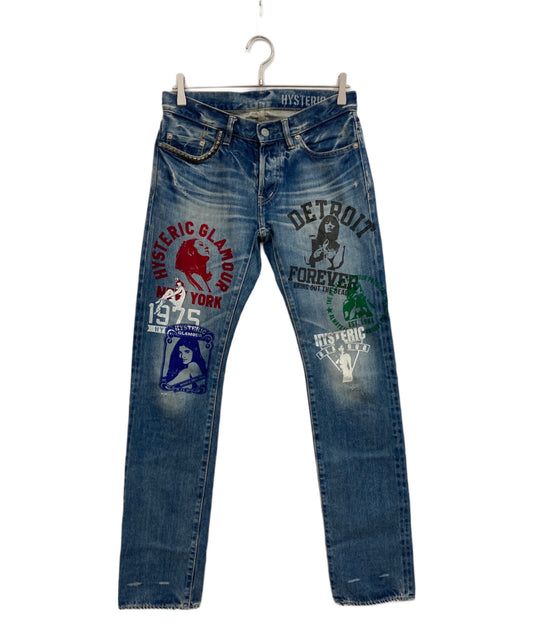 [Pre-owned] Hysteric Glamour Studded denim pants 0241AP19