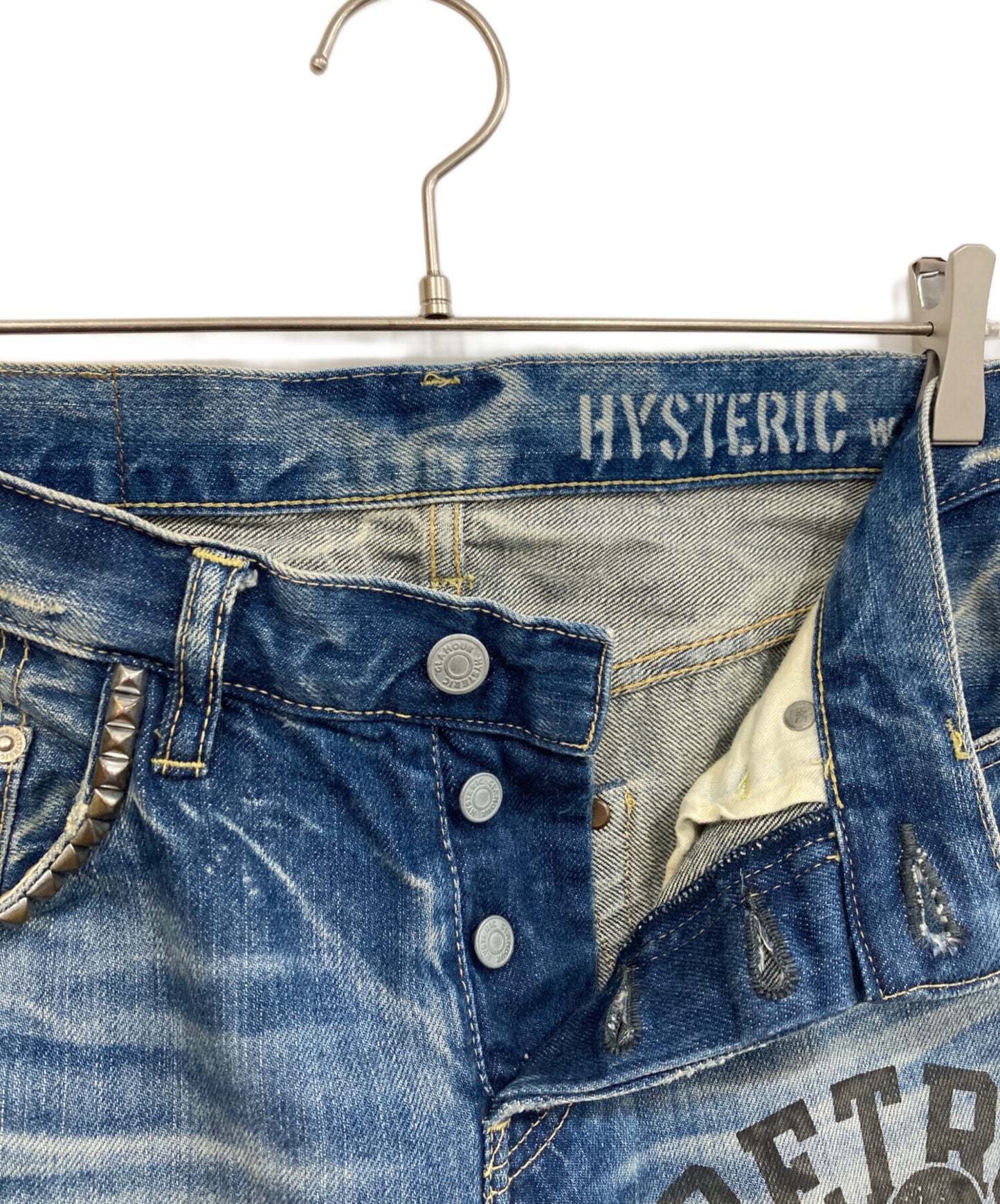[Pre-owned] Hysteric Glamour Studded denim pants 0241AP19