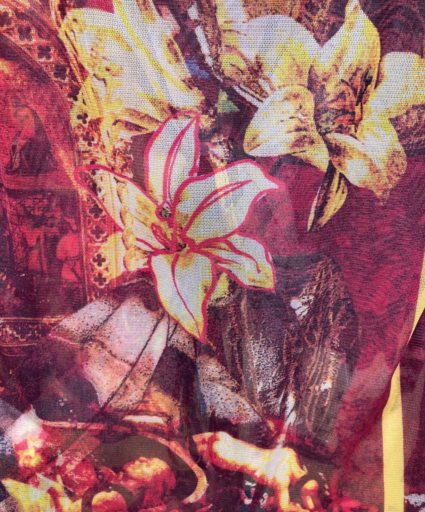 [Pre-owned] Jean Paul GAULTIER Flower-patterned powernet cut and sewn CKKYAGM6154