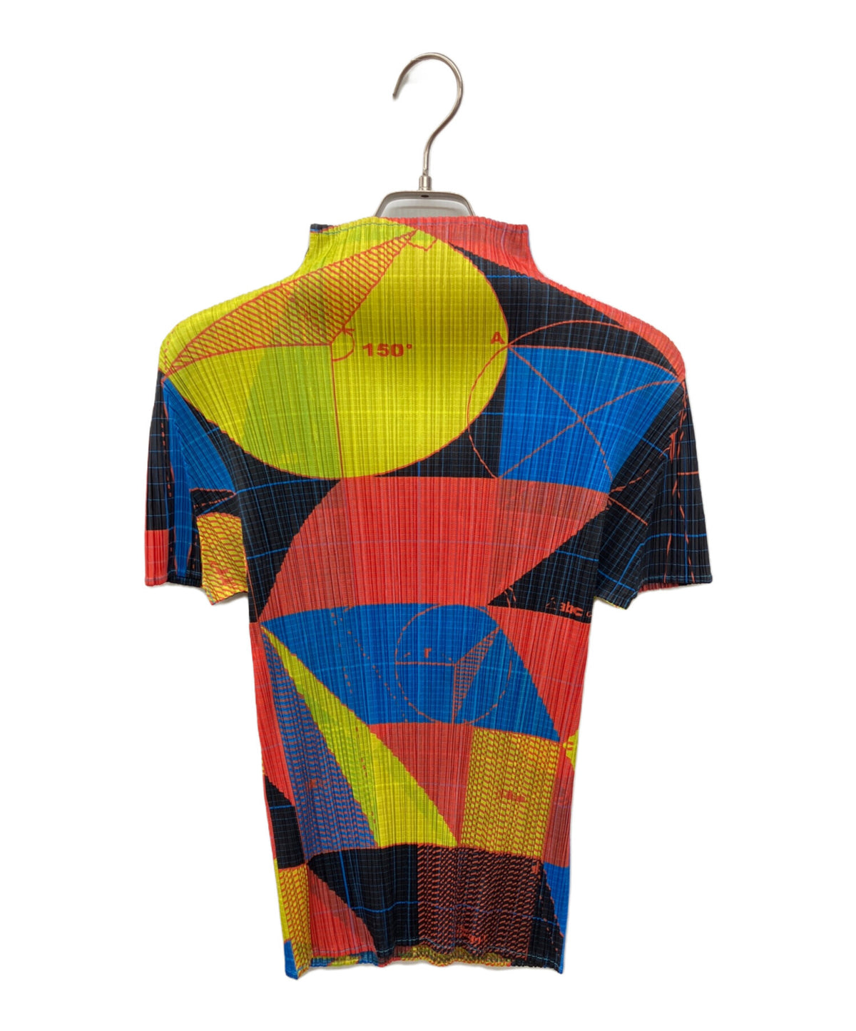 [Pre-owned] PLEATS PLEASE Geometric-Pleated High-Neck T-Shirt PP81-JK541