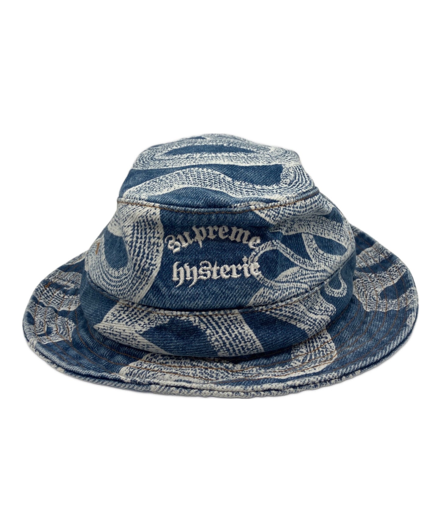 [Pre-owned] SUPREME Snake Denim Crusher "Blue" Snake Denim Crusher Blue Bucket Hat