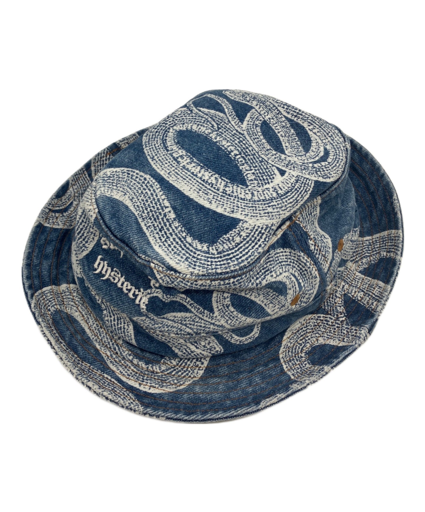 [Pre-owned] SUPREME Snake Denim Crusher "Blue" Snake Denim Crusher Blue Bucket Hat