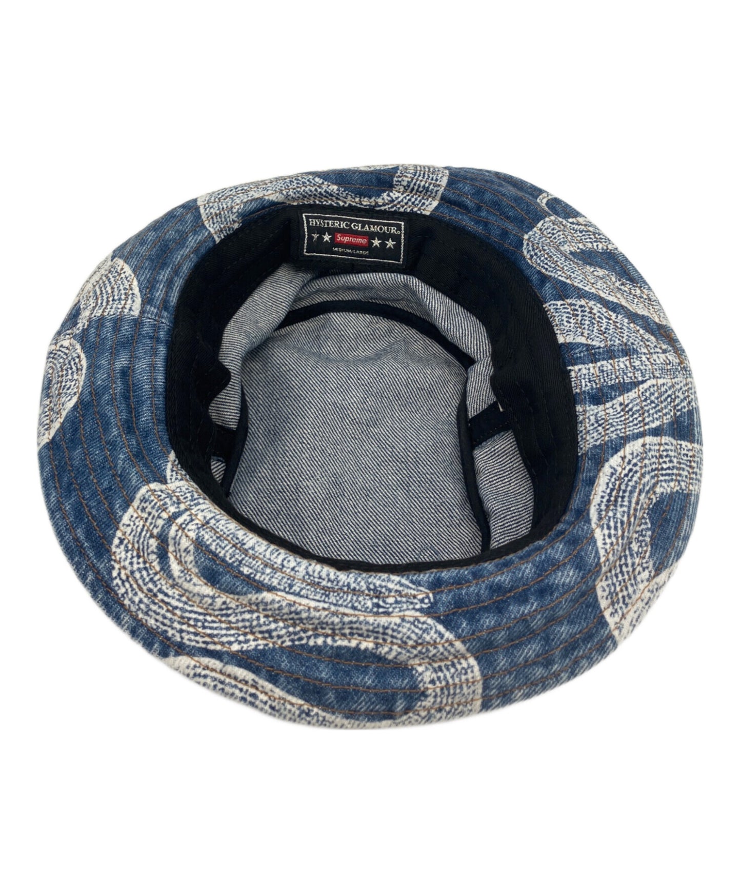 [Pre-owned] SUPREME Snake Denim Crusher "Blue" Snake Denim Crusher Blue Bucket Hat