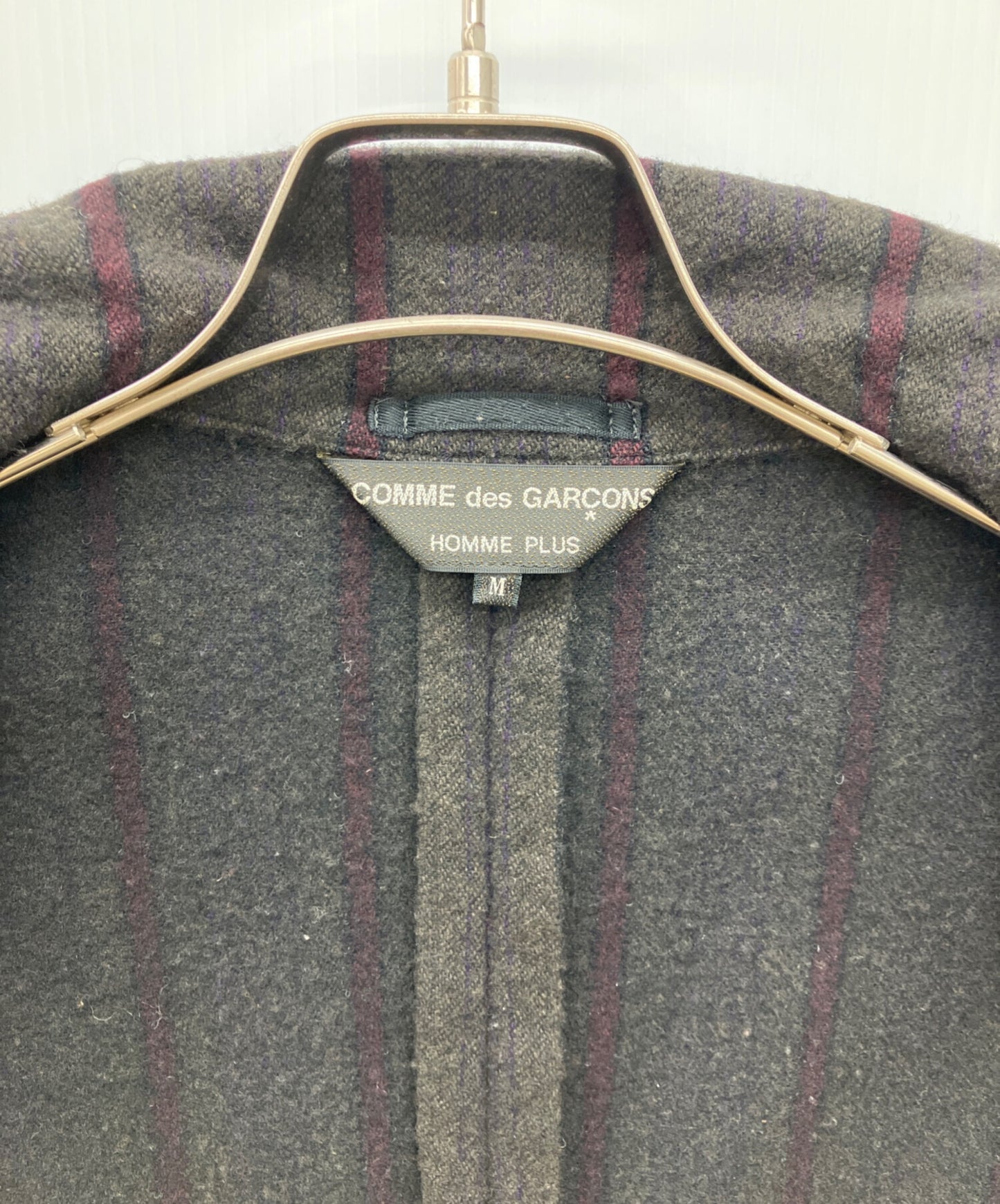 [Pre-owned] COMME des GARCONS HOMME PLUS 02AW Wool Shrink Stripe 3B Jacket PG-J099