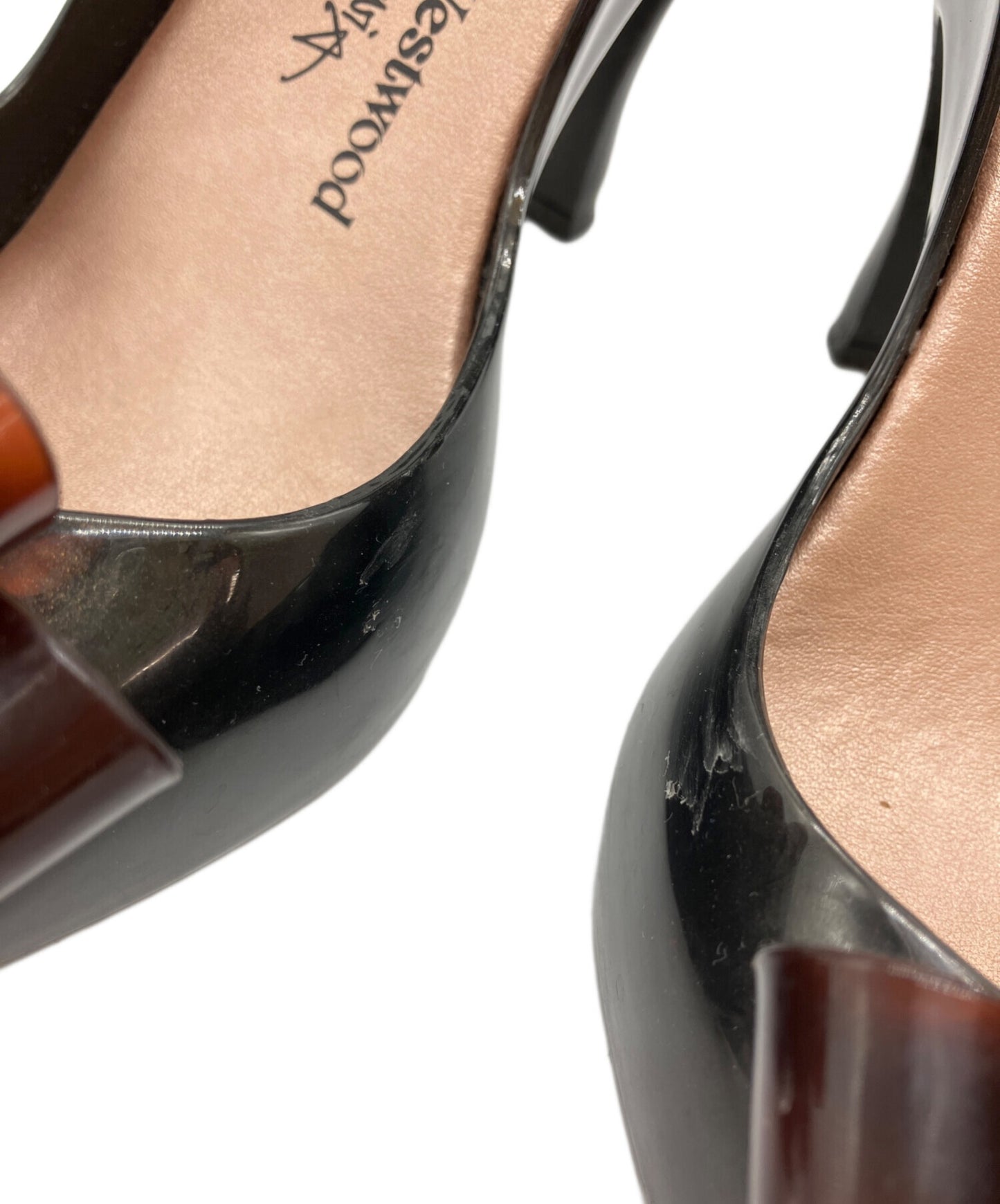 [Pre-owned] Vivienne Westwood ANGLOMANIA Bikkuribon Open-Toe Rubber Pumps / Open-Toe Rubber Pumps / Pumps