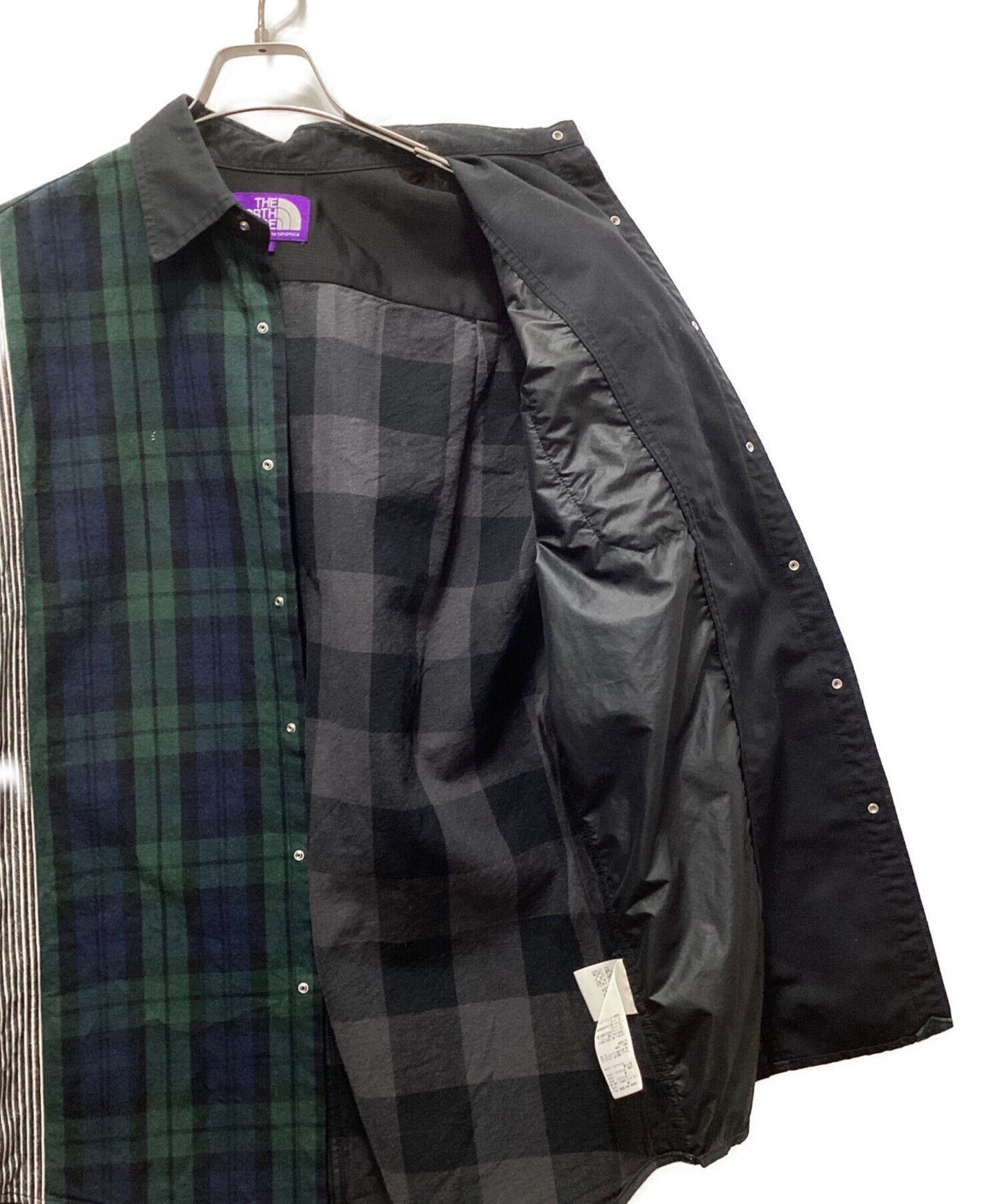 [Pre-owned] THE NORTHFACE PURPLELABEL Plaid Patchwork Shirt/Patchwork Shirt NT3101N