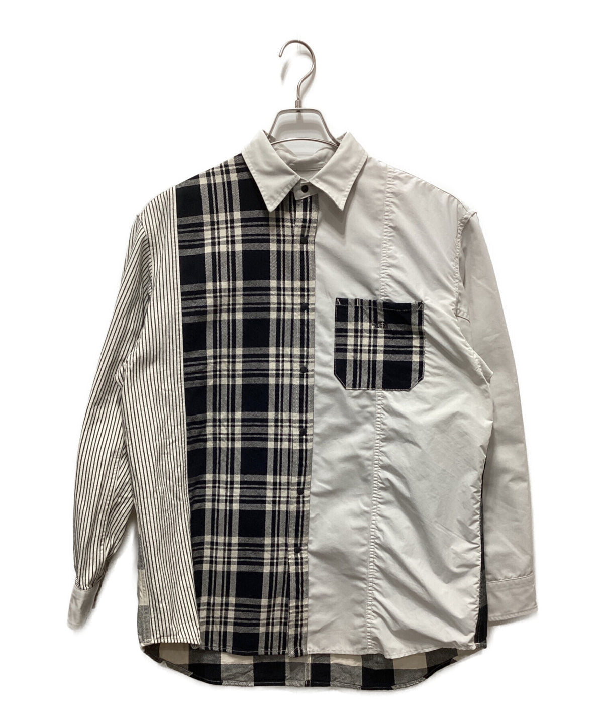 [Pre-owned] THE NORTHFACE PURPLELABEL Plaid Patchwork Shirt/Patchwork Shirt