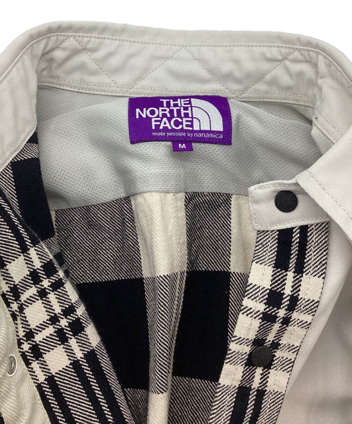 [Pre-owned] THE NORTHFACE PURPLELABEL Plaid Patchwork Shirt/Patchwork Shirt