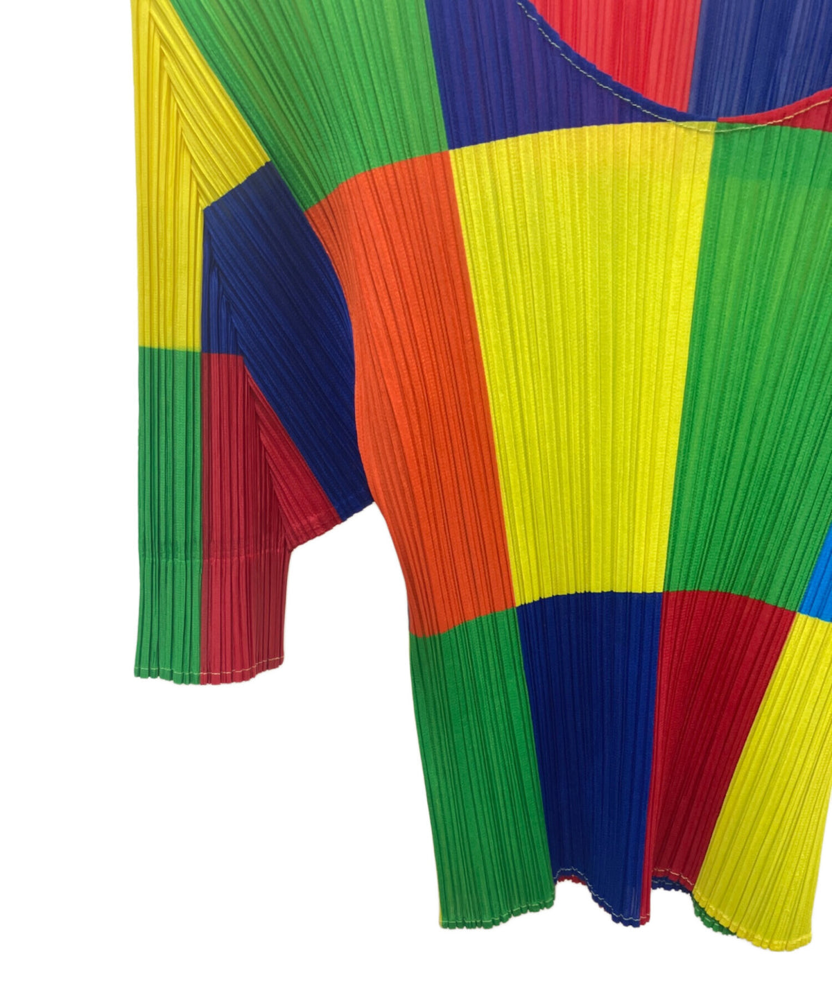 [Pre-owned] PLEATS PLEASE Block-Print Pleated T-Shirt PP14-JK356