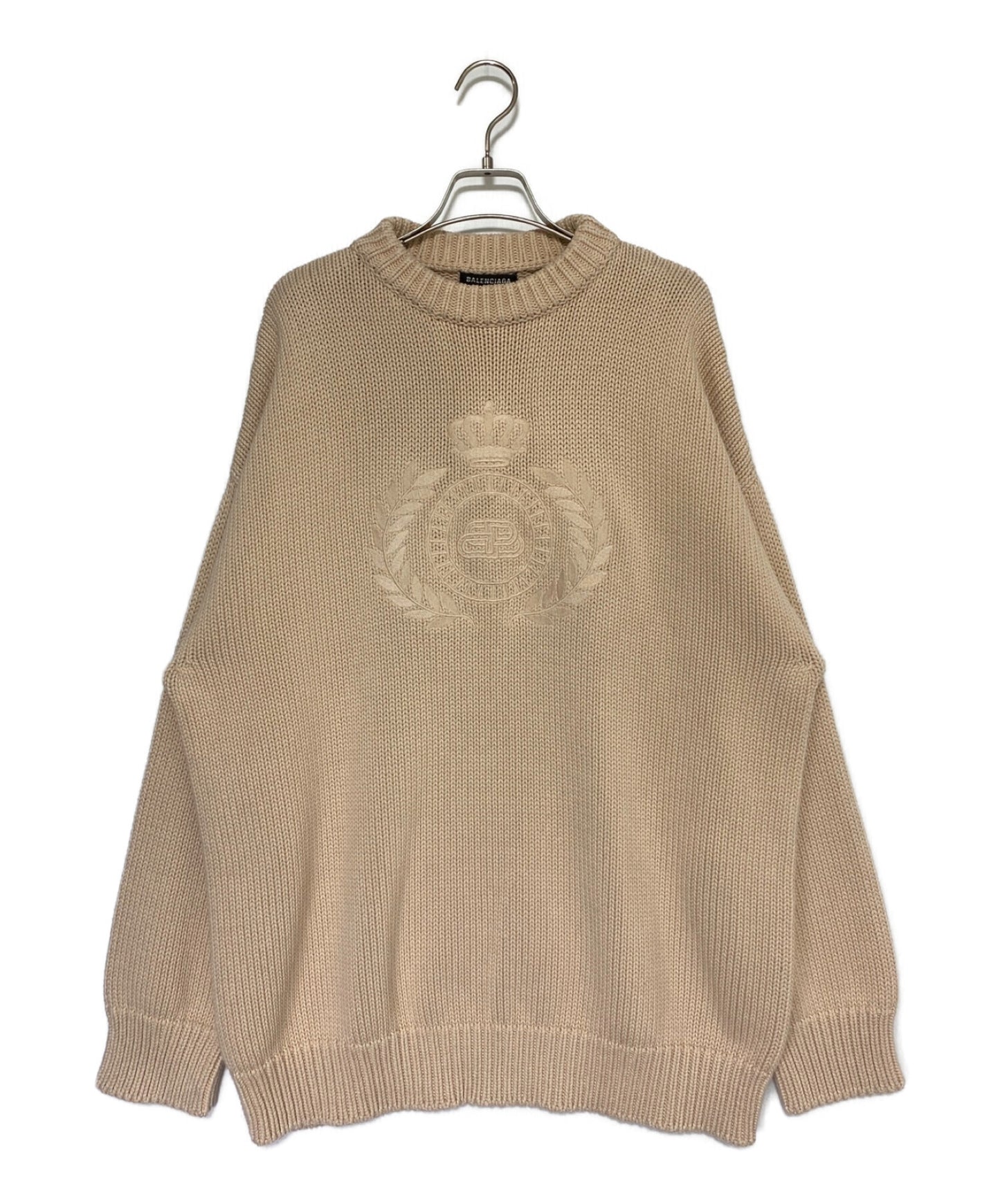 [Pre-owned] BALENCIAGA BB Logo Embroidery Oversized Knit 664369 T3211