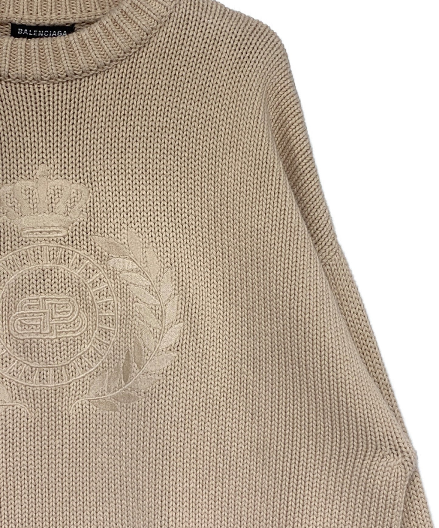 [Pre-owned] BALENCIAGA BB Logo Embroidery Oversized Knit 664369 T3211