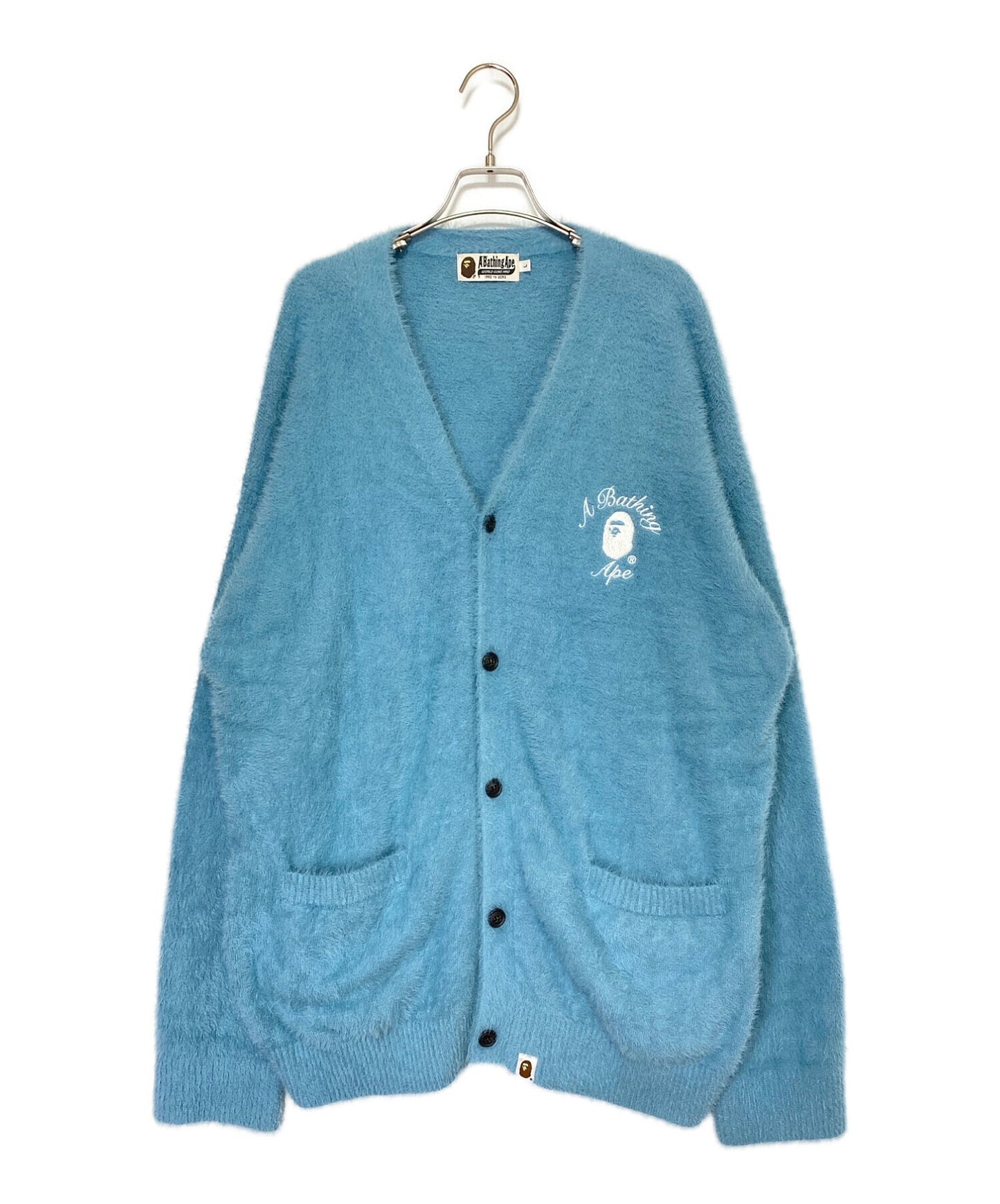 [Pre-owned] A BATHING APE Embroidery Shaggy Knit Cardigan 001KNJ801009M