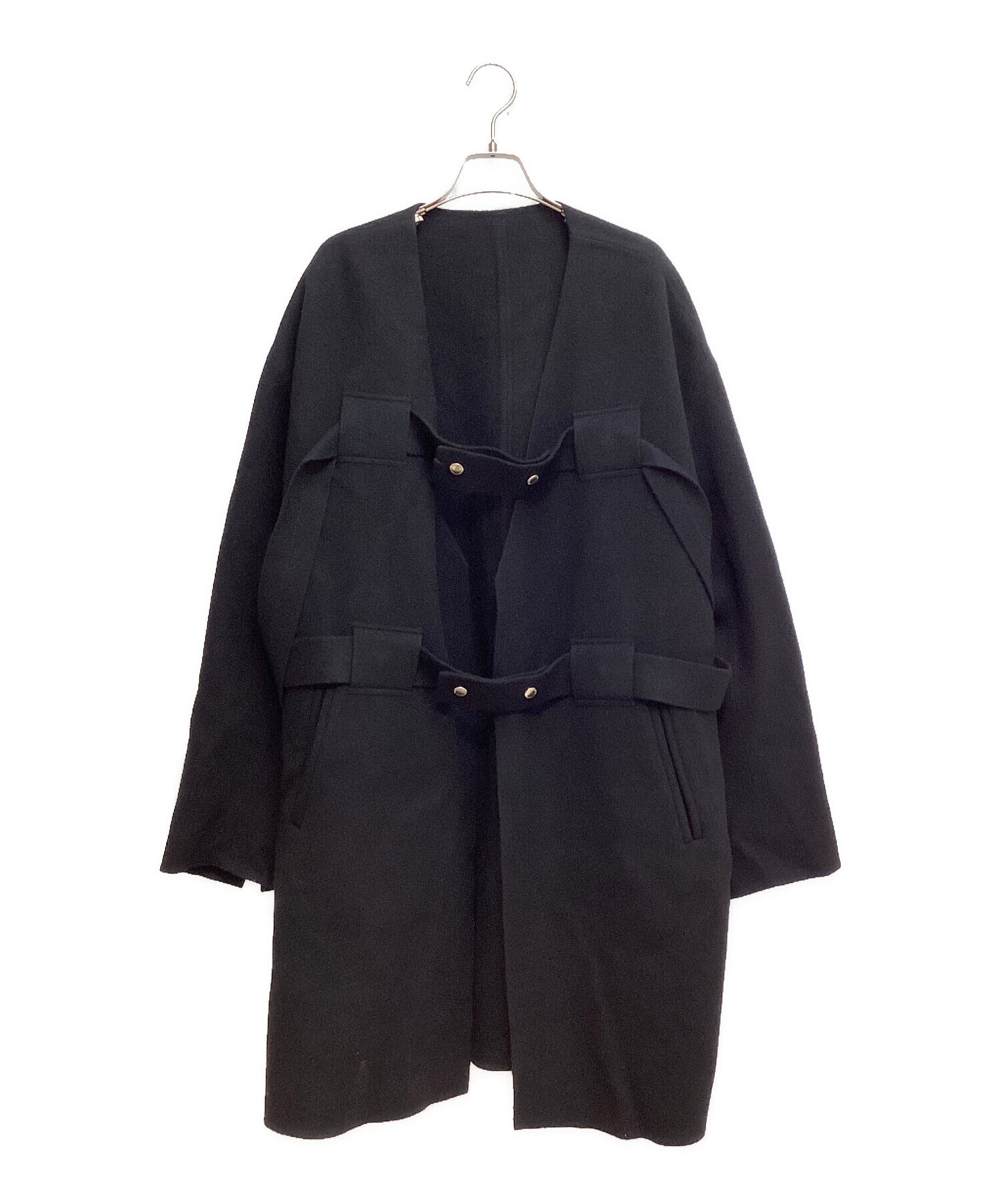 [Pre-owned] TAKAHIROMIYASHITA TheSoloIst. collarless balloon silhouette strapped coat sj.0020bAW20