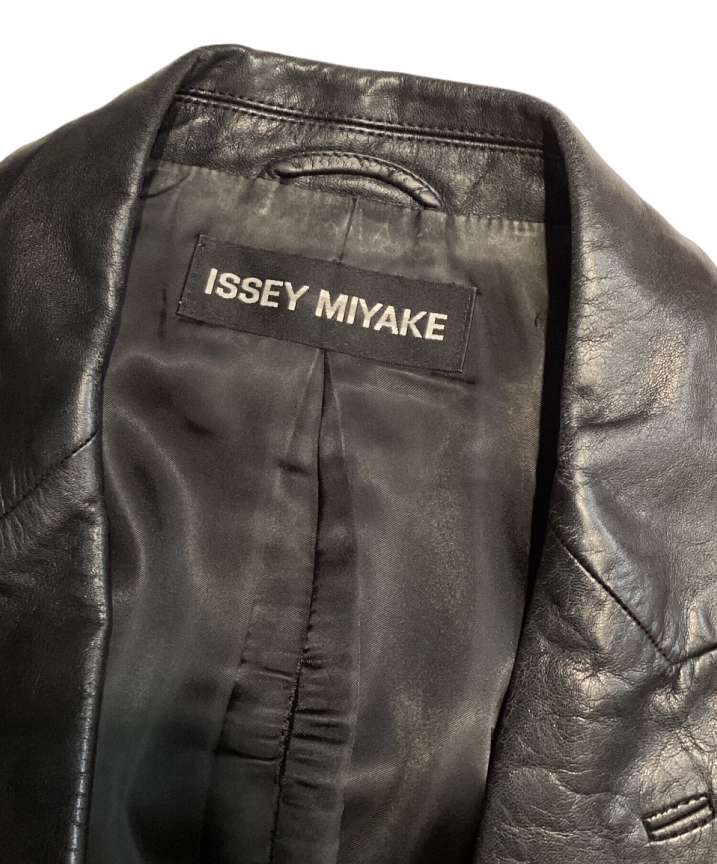 [Pre-owned] ISSEY MIYAKE Leather Tailored Jacket ME71LD001