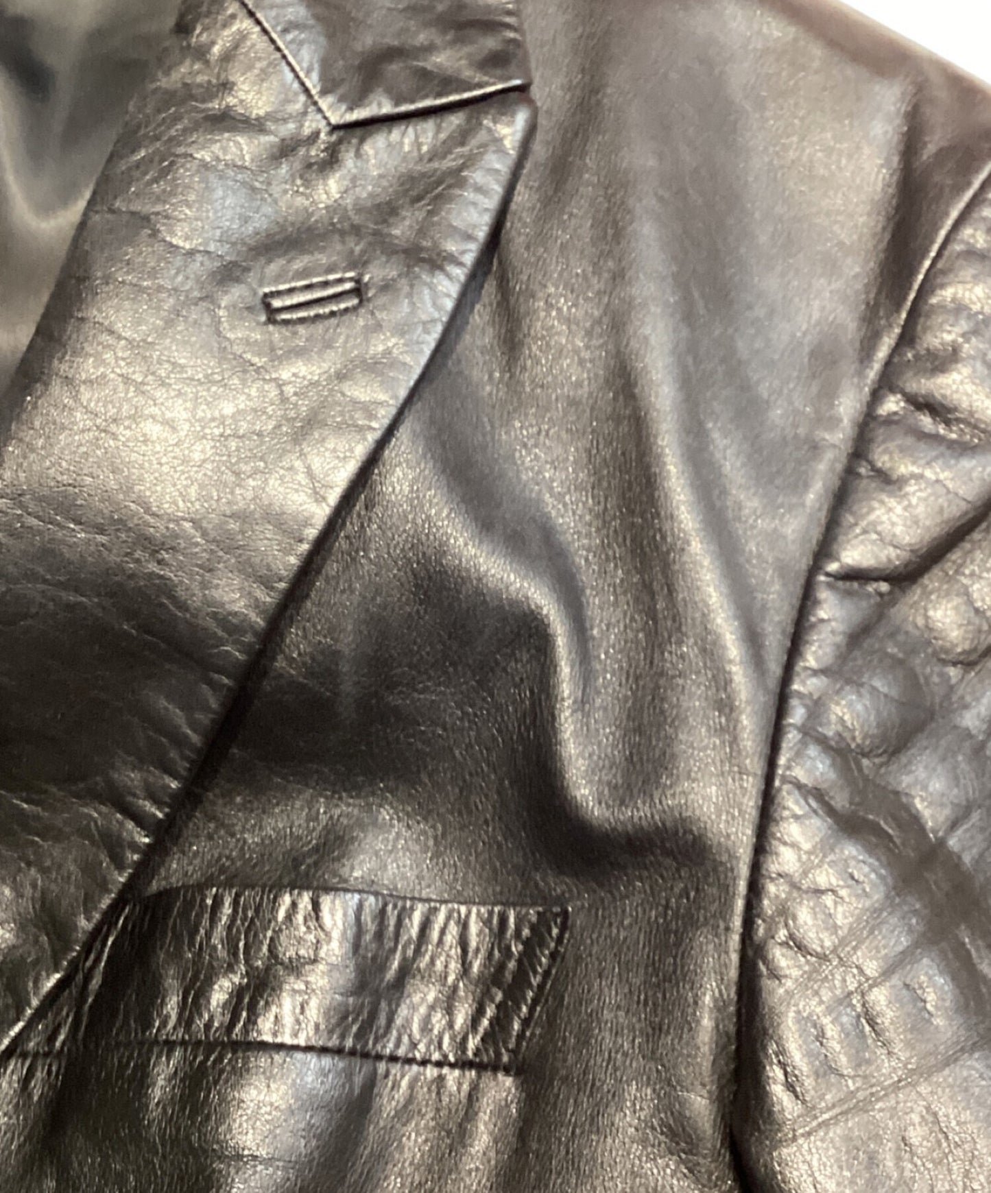 [Pre-owned] ISSEY MIYAKE Leather Tailored Jacket ME71LD001