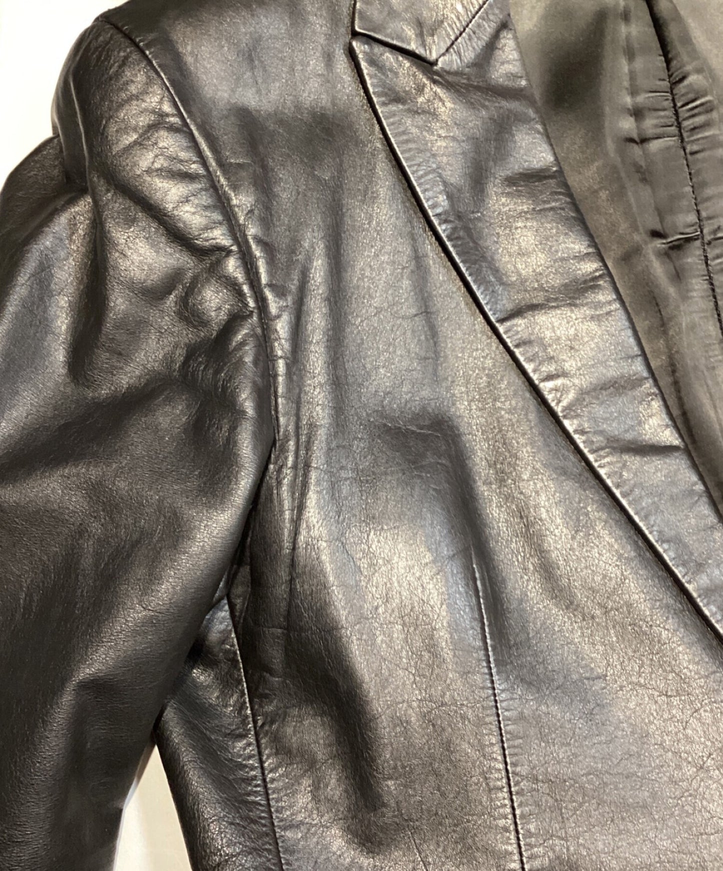 [Pre-owned] ISSEY MIYAKE Leather Tailored Jacket ME71LD001