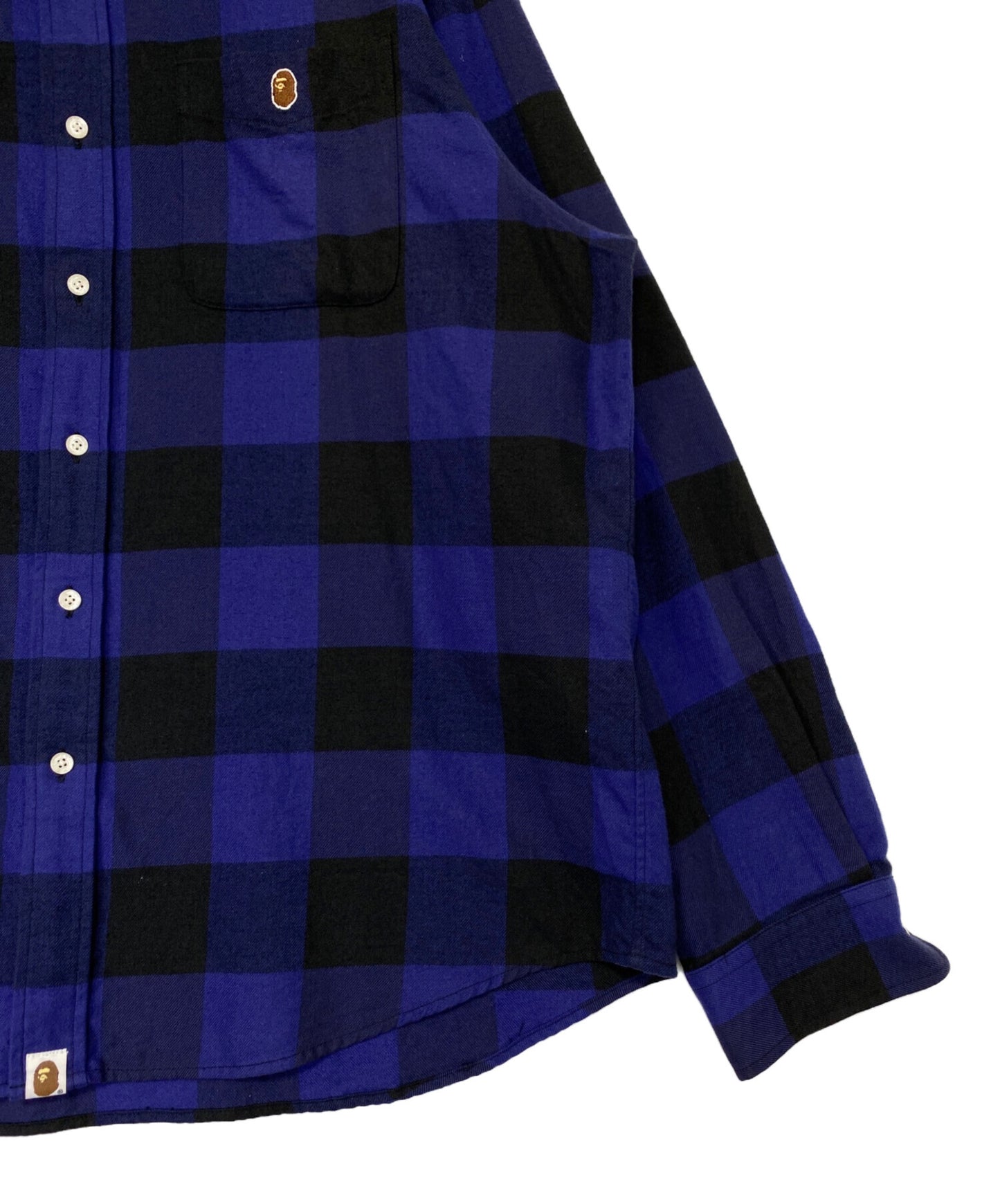 [Pre-owned] A BATHING APE College Block Check Relaxed Fit Shirt 0ZXSTM131004M