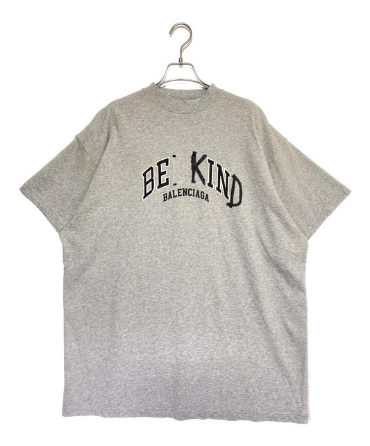 [Pre-owned] BALENCIAGA BE KIND Print Damaged T-shirt 739028