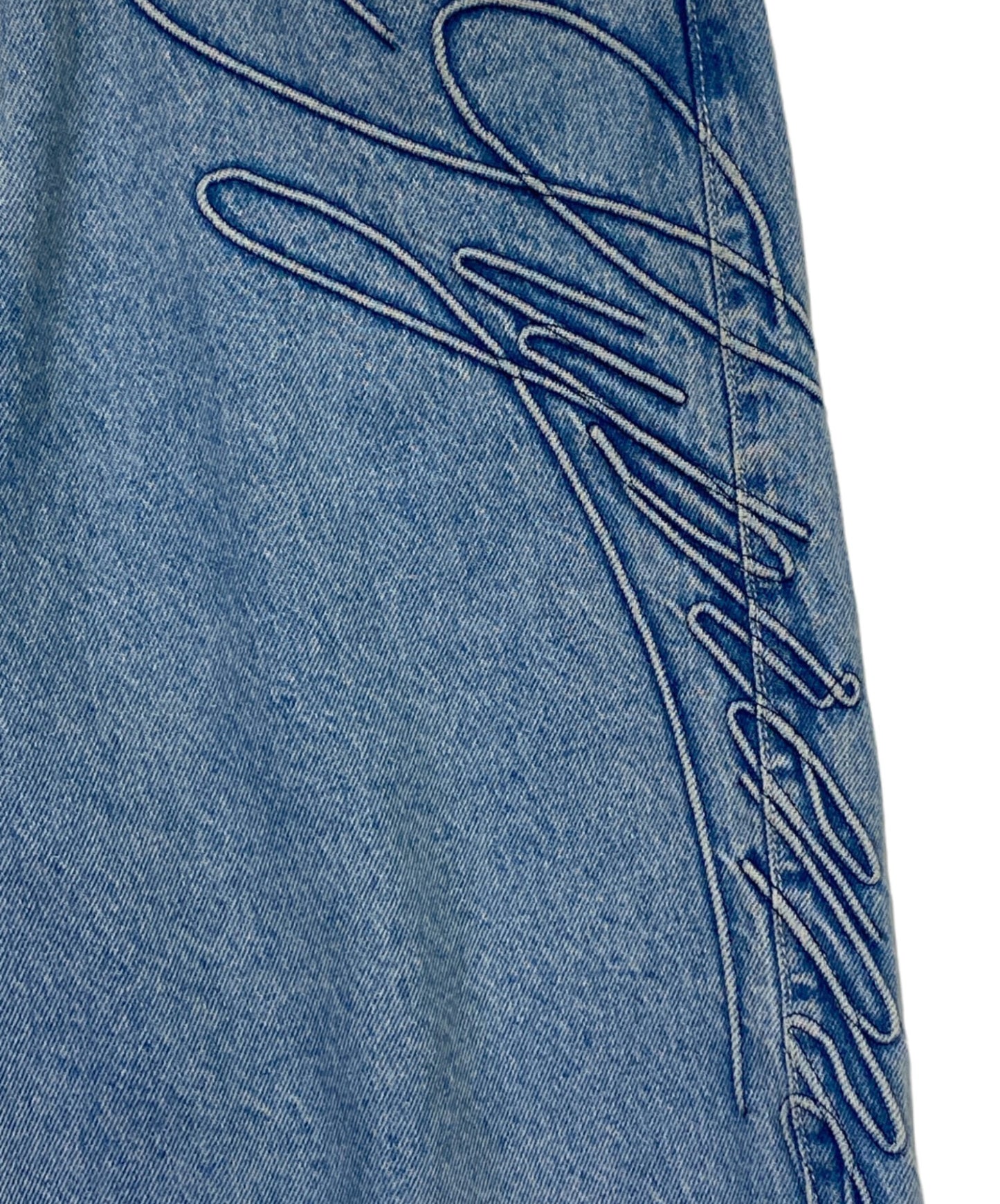 [Pre-owned] SUPREME Script Baggy Denim Short ( Script Baggy Denim Shorts )