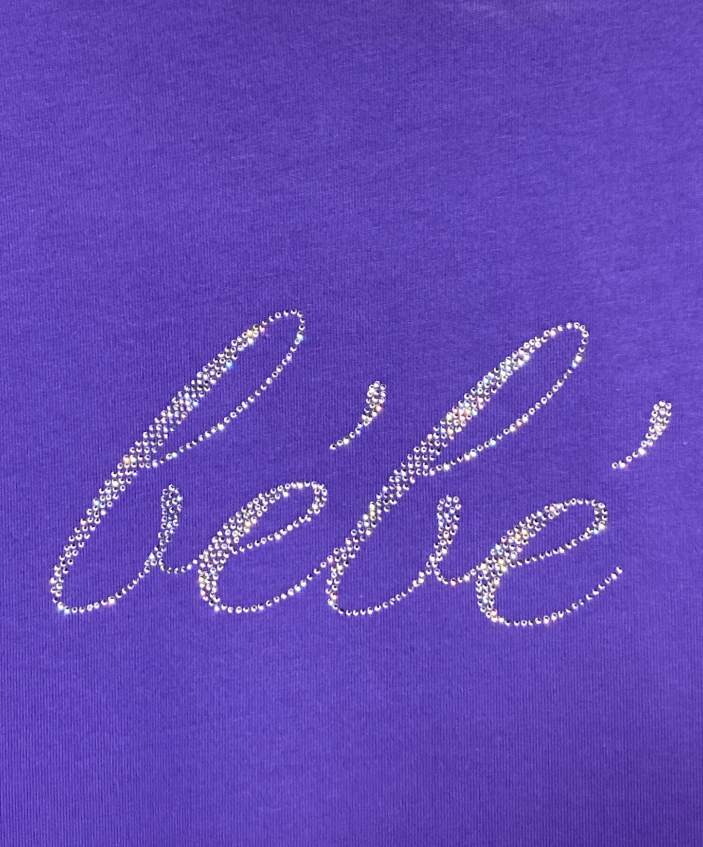 [Pre-owned] BALENCIAGA BEBE rhinestone oversized T-shirt 681314 TLVH4