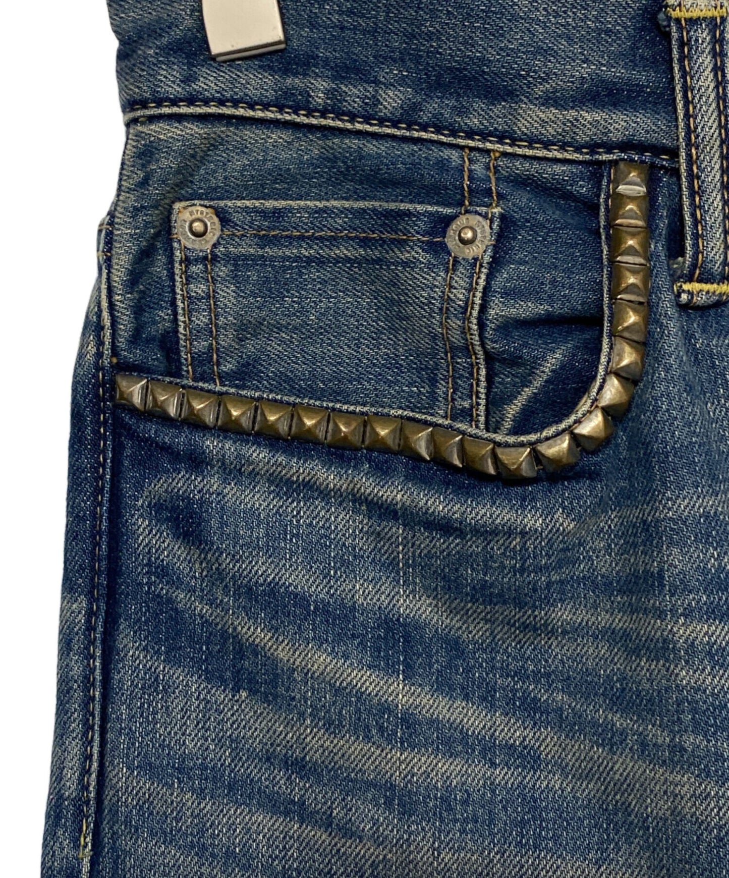 [Pre-owned] Hysteric Glamour VIXEN GIRL Embroidered Slim Straight Denim Pants 02213AP20