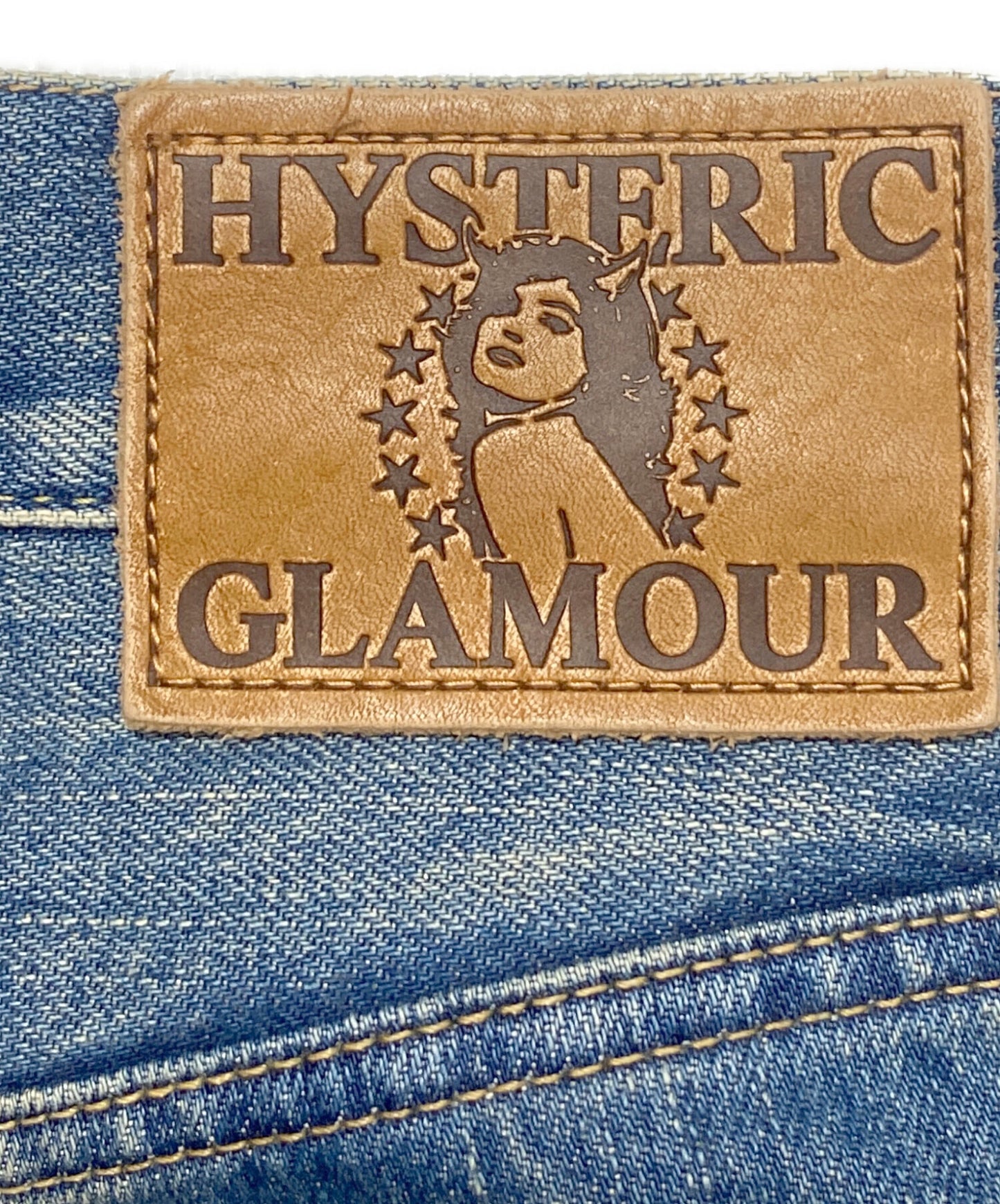 [Pre-owned] Hysteric Glamour VIXEN GIRL Embroidered Slim Straight Denim Pants 02213AP20