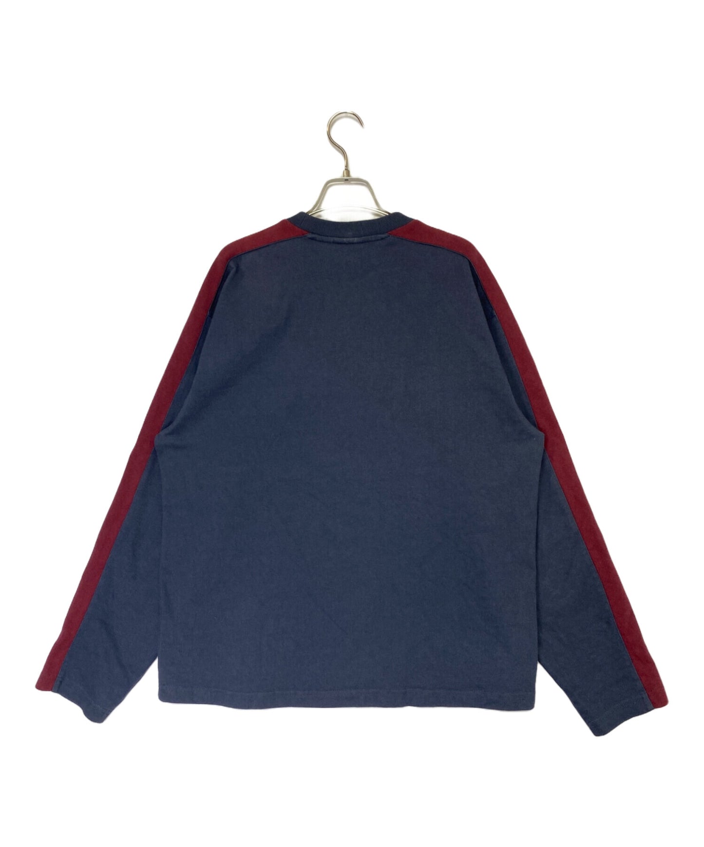 [Pre-owned] stussy CONTRAST SLEEVE CREW BLACK 1140354