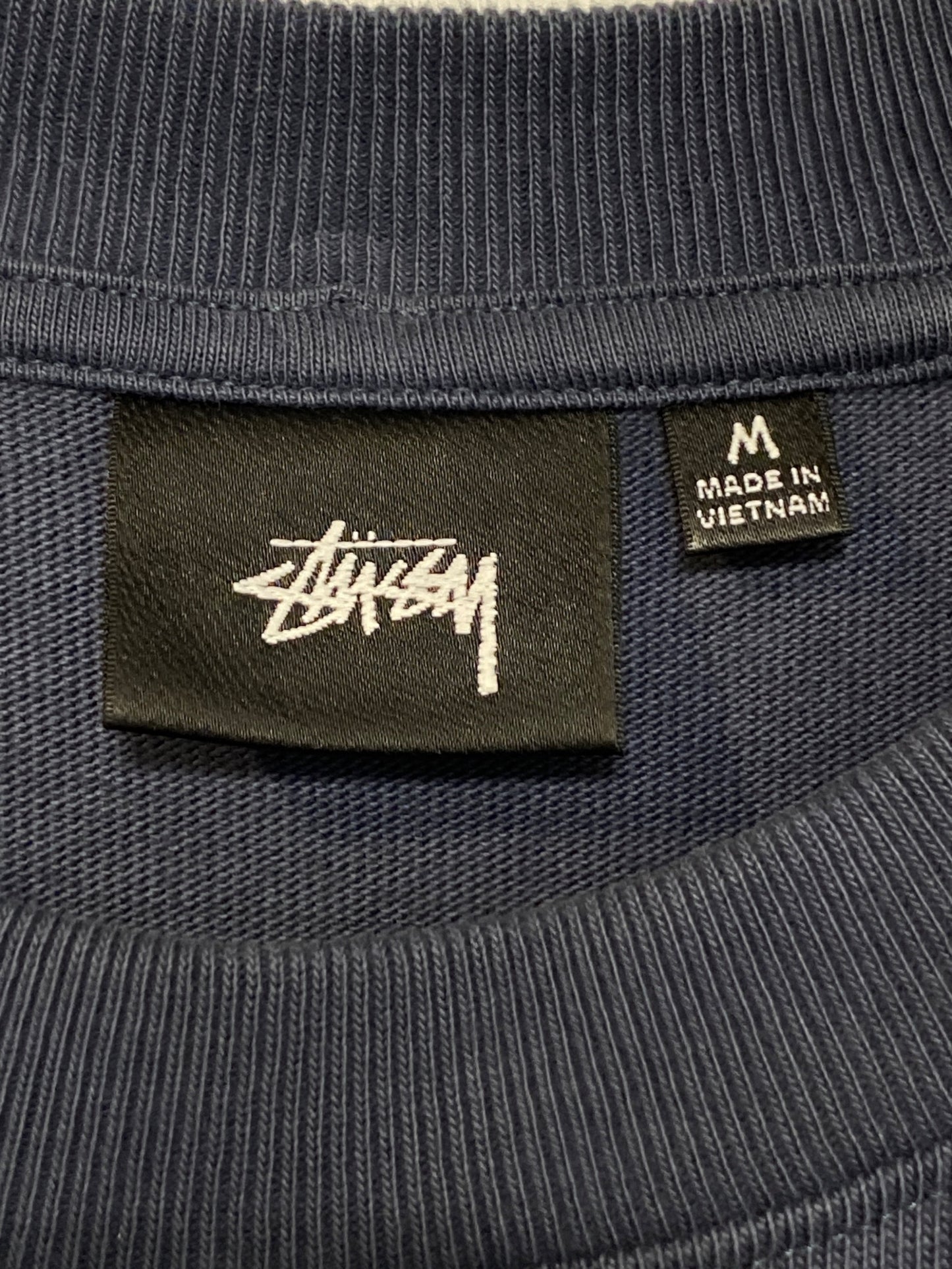 [Pre-owned] stussy CONTRAST SLEEVE CREW BLACK 1140354