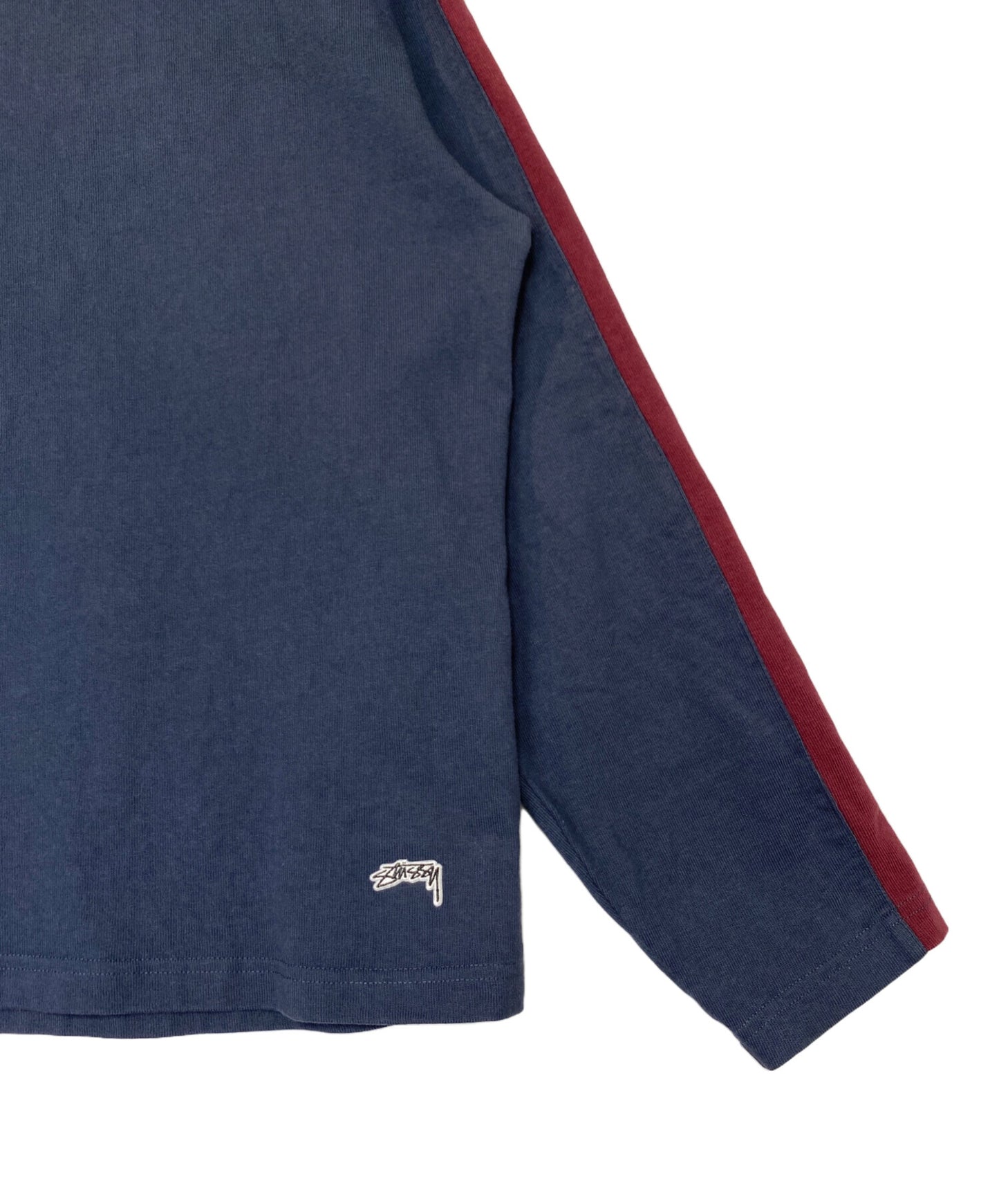 [Pre-owned] stussy CONTRAST SLEEVE CREW BLACK 1140354