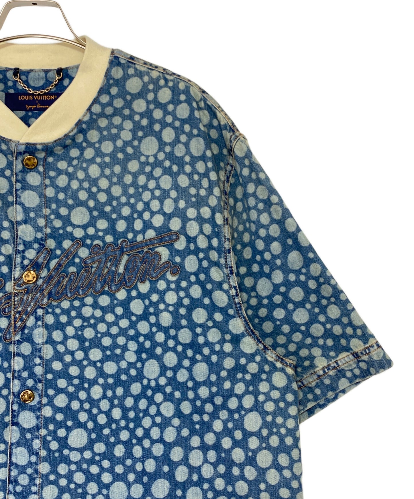 [Pre-owned] LOUIS VUITTON Infinity Dot Denim Shirt RM232H YN4 HOS33W