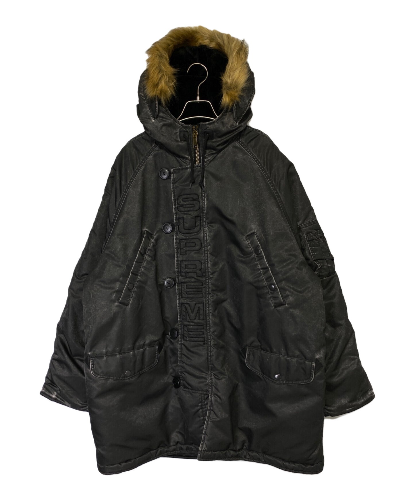 [Pre-owned] SUPREME Washed Flight Satin N-3B Parka