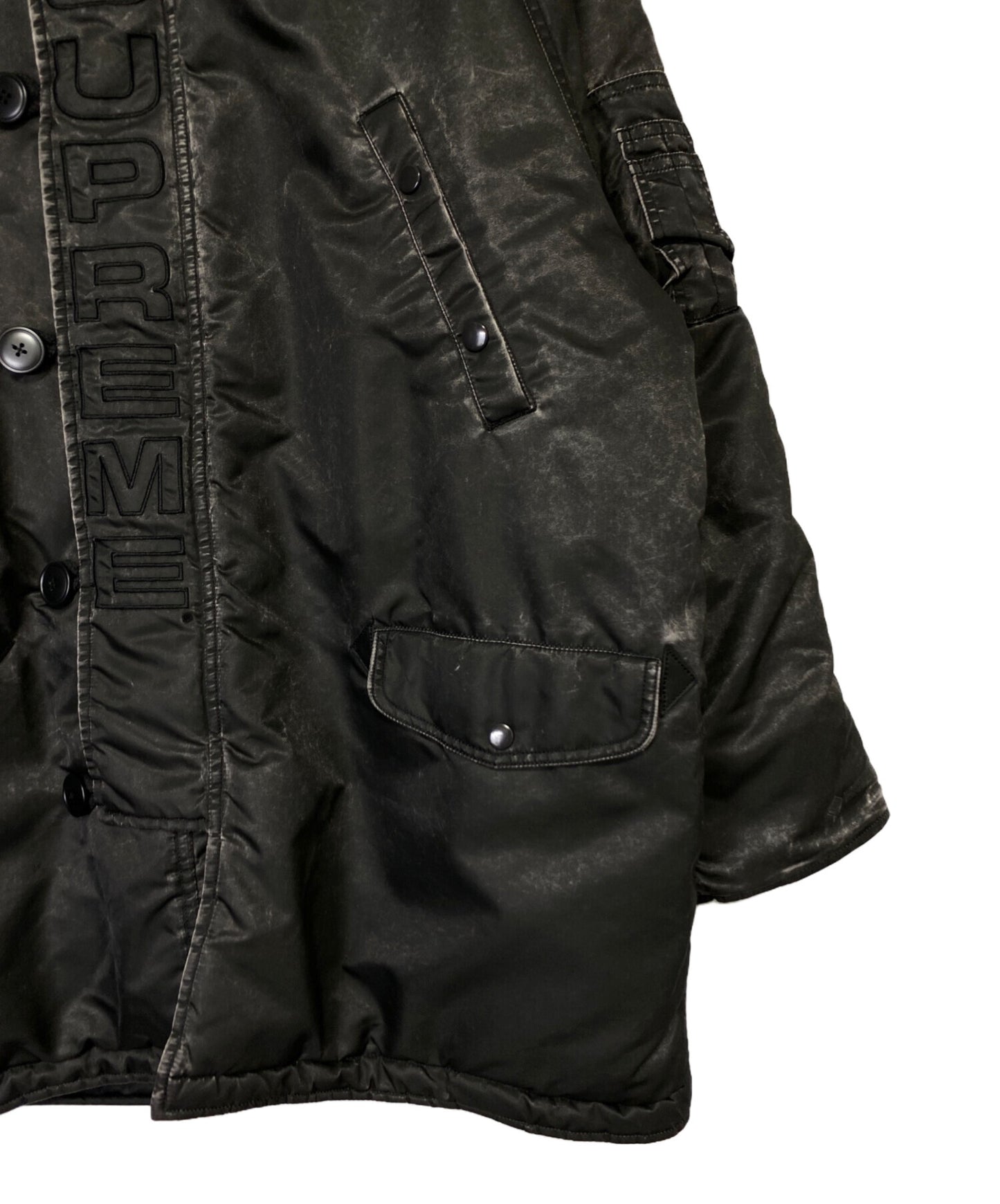 [Pre-owned] SUPREME Washed Flight Satin N-3B Parka
