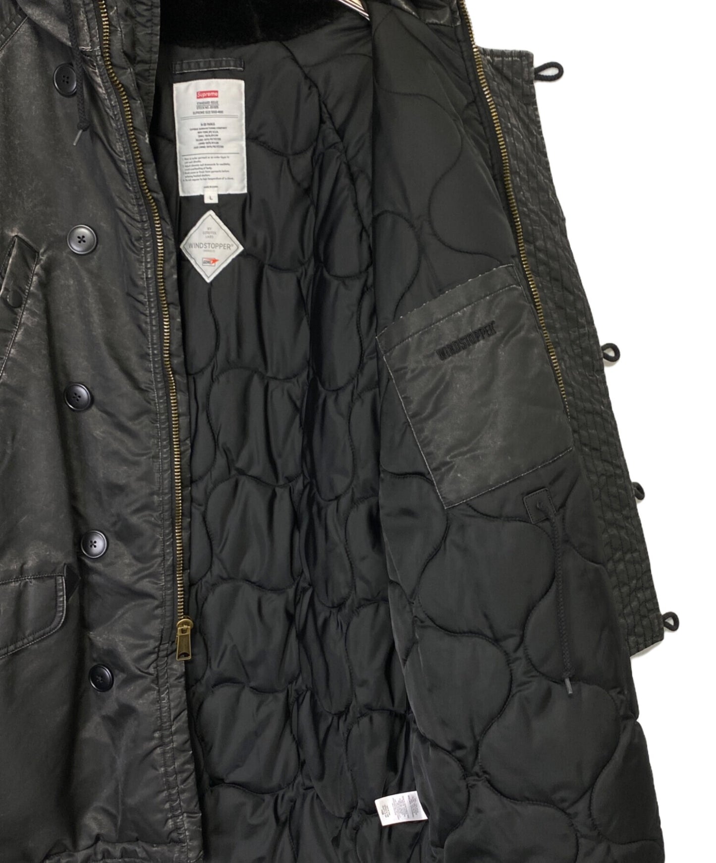 [Pre-owned] SUPREME Washed Flight Satin N-3B Parka