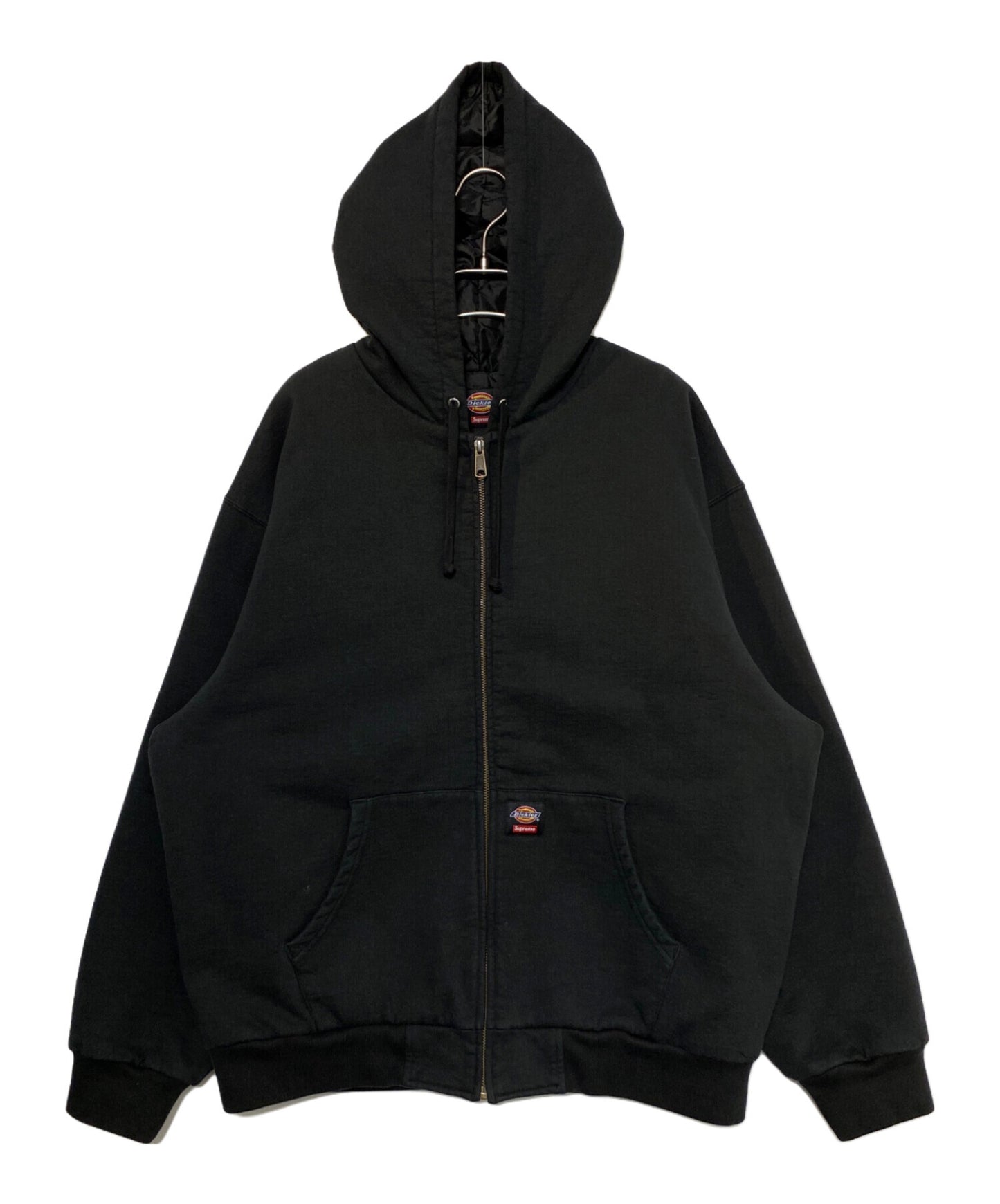 [Pre-owned] SUPREME Quilted Lined Zip Up Hooded Sweatshirt