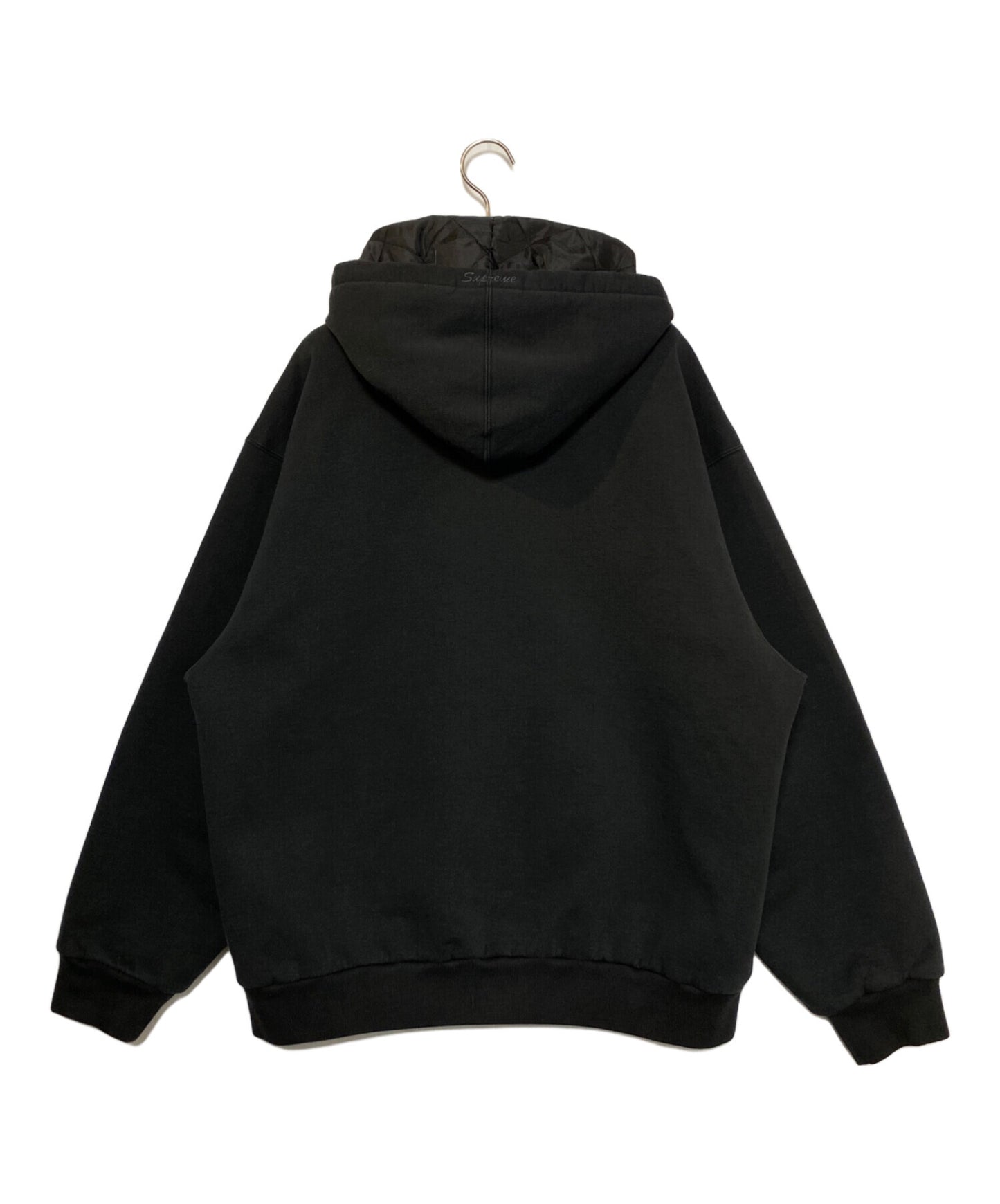 [Pre-owned] SUPREME Quilted Lined Zip Up Hooded Sweatshirt