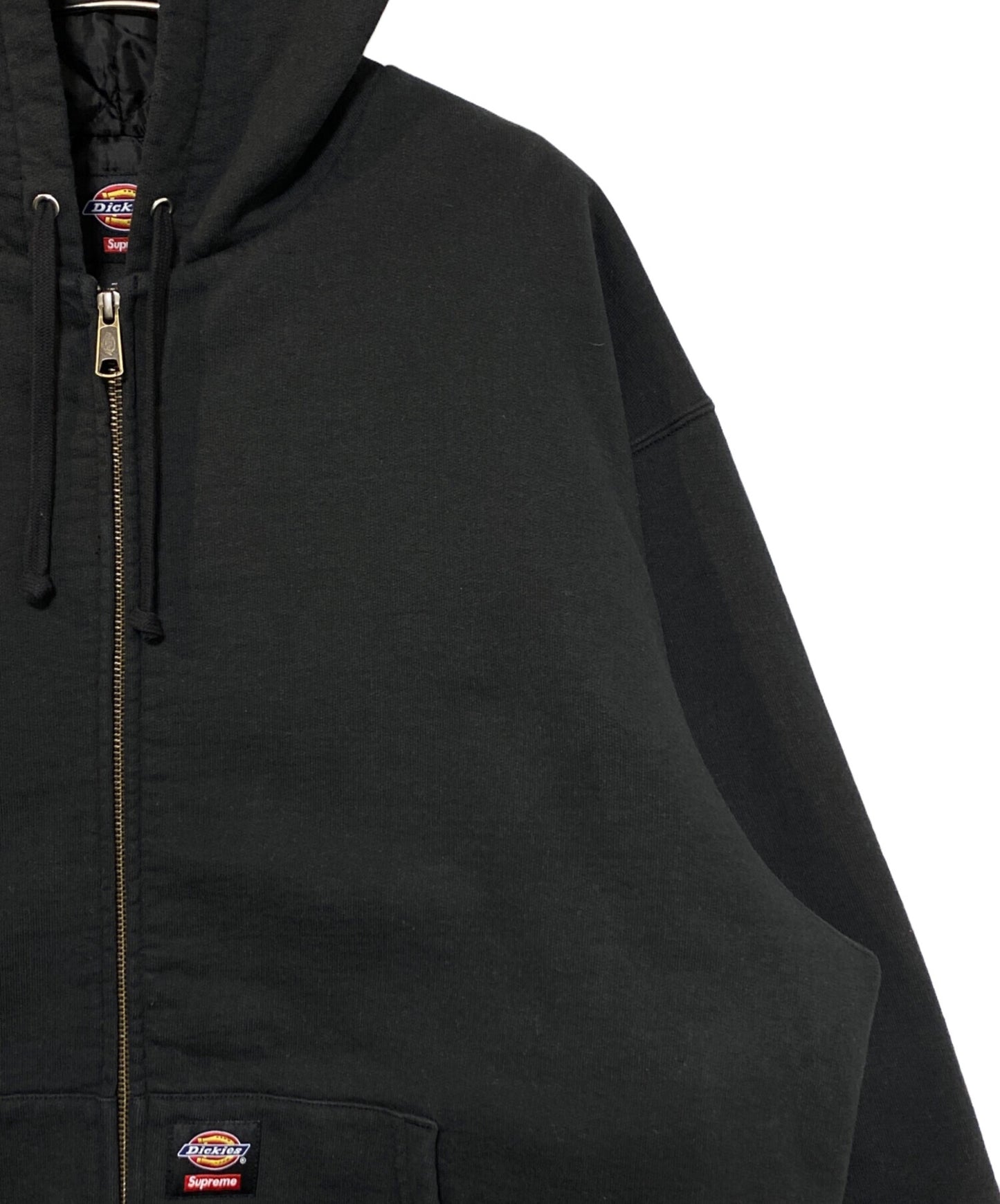 [Pre-owned] SUPREME Quilted Lined Zip Up Hooded Sweatshirt