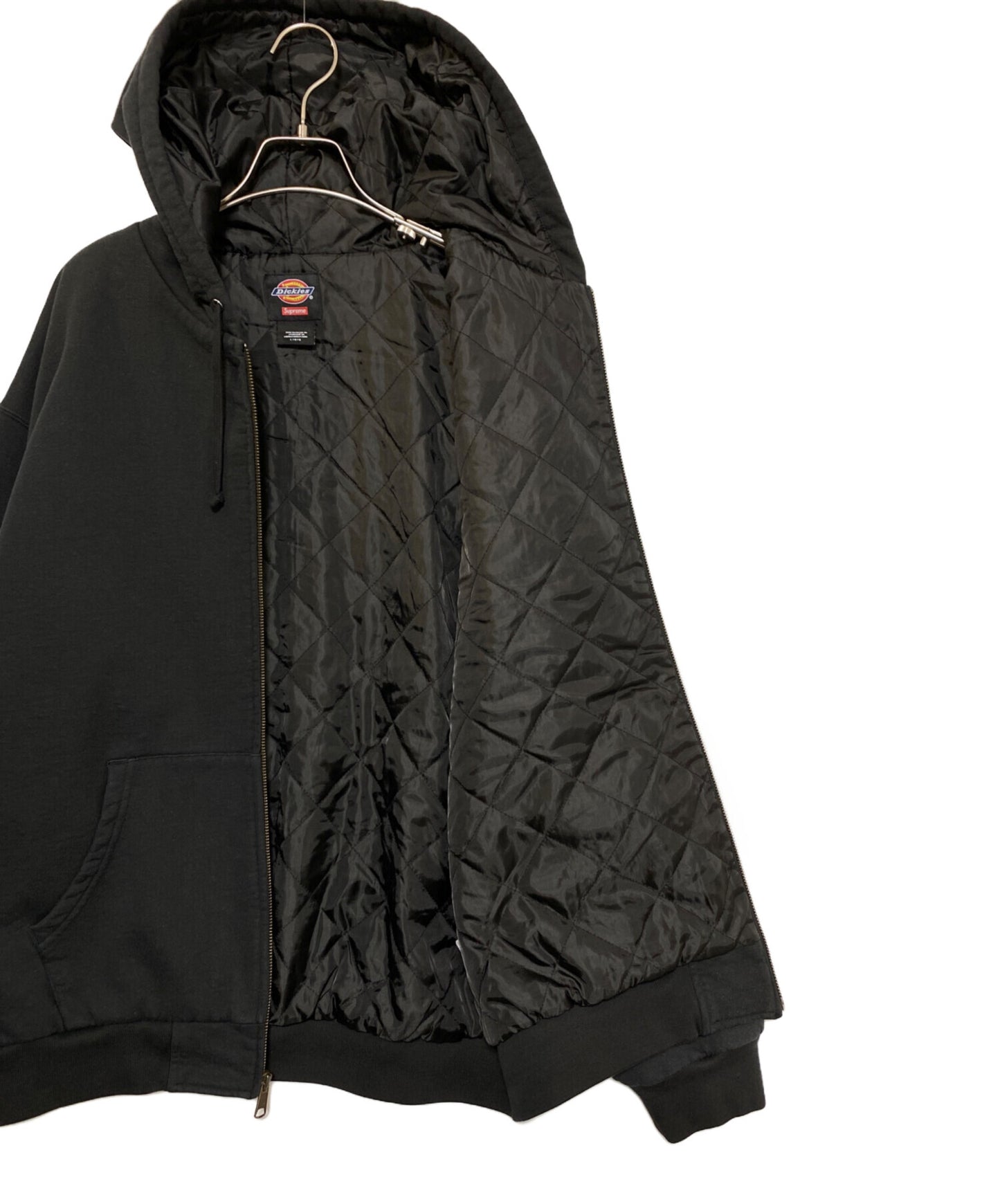 [Pre-owned] SUPREME Quilted Lined Zip Up Hooded Sweatshirt