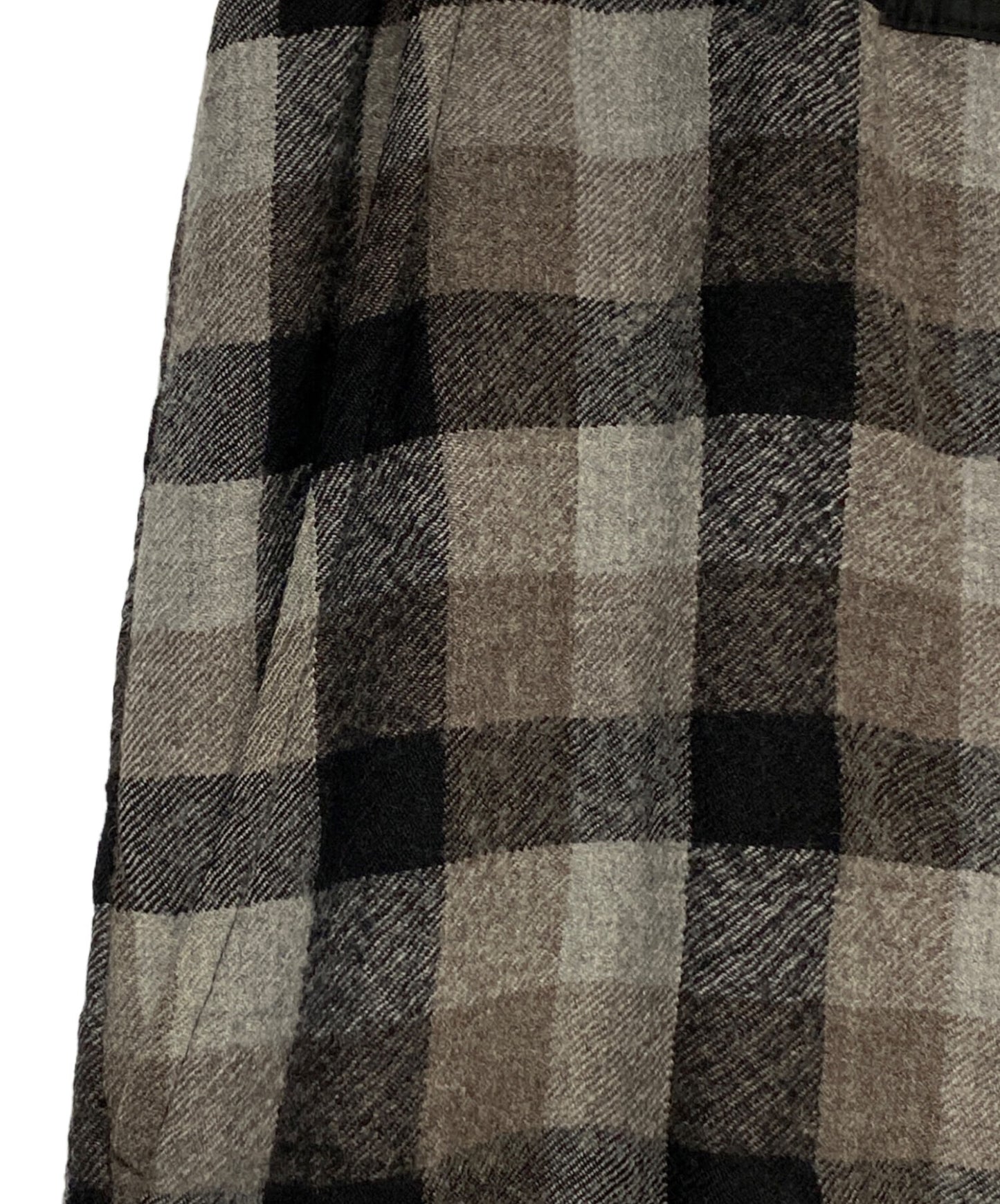 [Pre-owned] RICK OWENS Black Plaid Drawstring Cropped Trousers RU19F4381-WSP