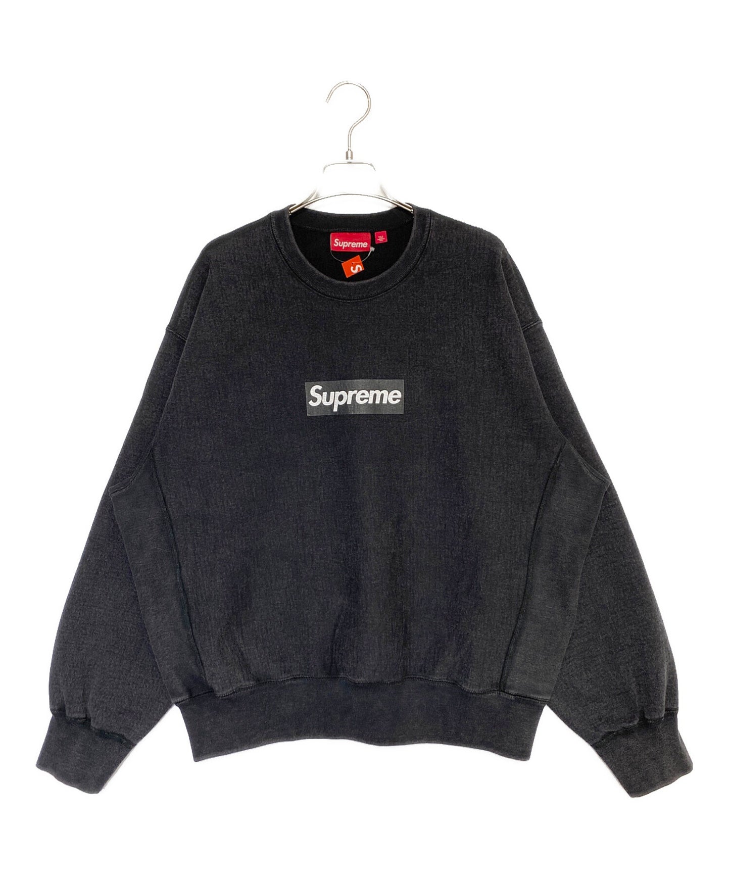 [Pre-owned] SUPREME Washed Box Logo Crewneck