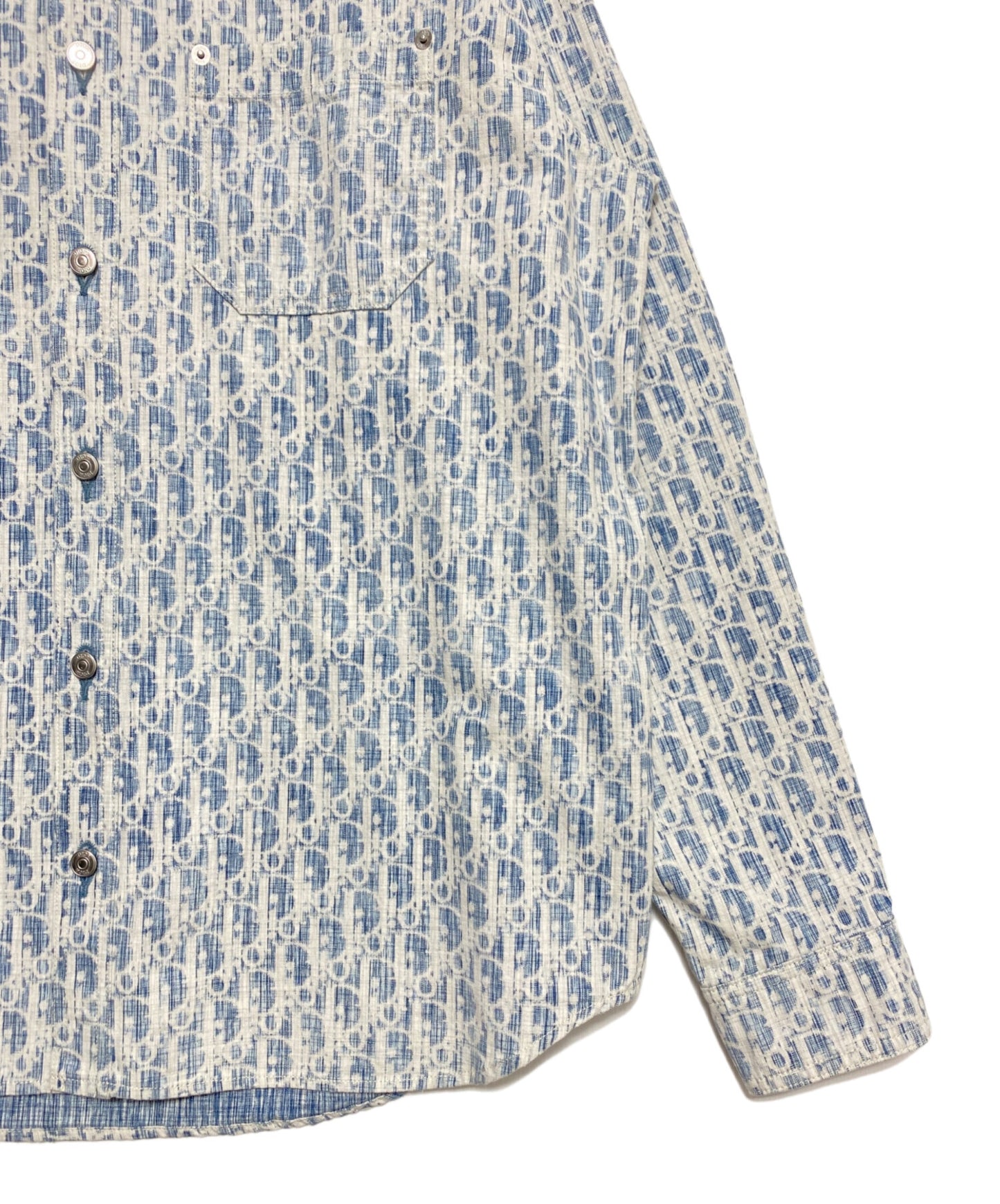 [Pre-owned] Dior Oblique Cotton Denim Shirt 013D585BY989