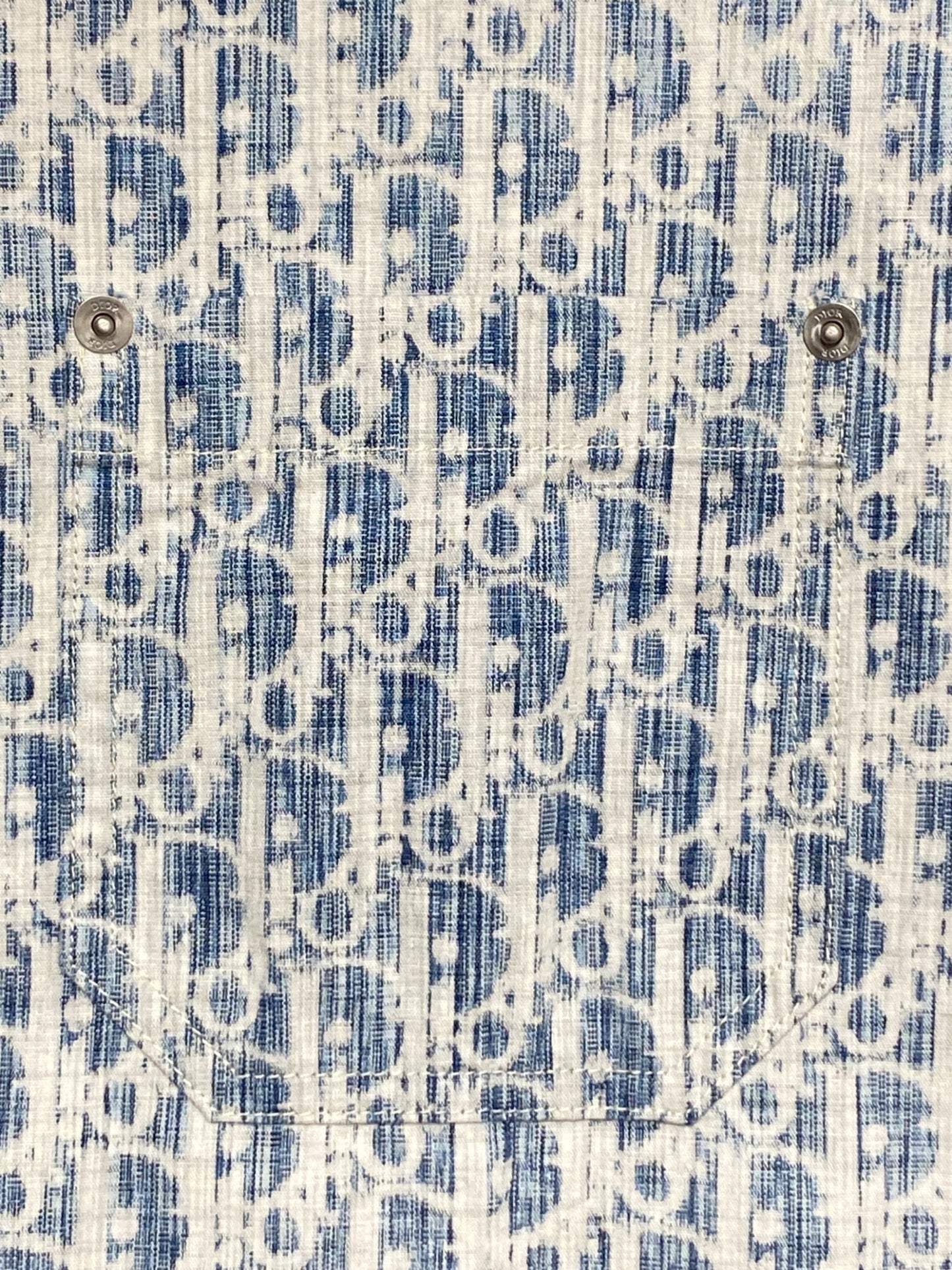 [Pre-owned] Dior Oblique Cotton Denim Shirt 013D585BY989