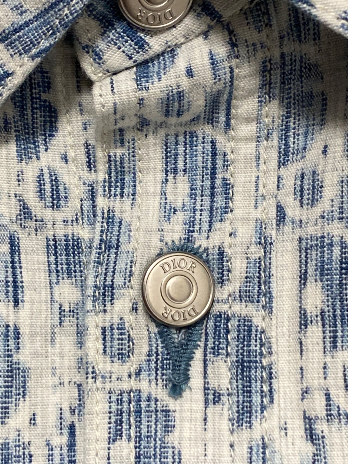 [Pre-owned] Dior Oblique Cotton Denim Shirt 013D585BY989